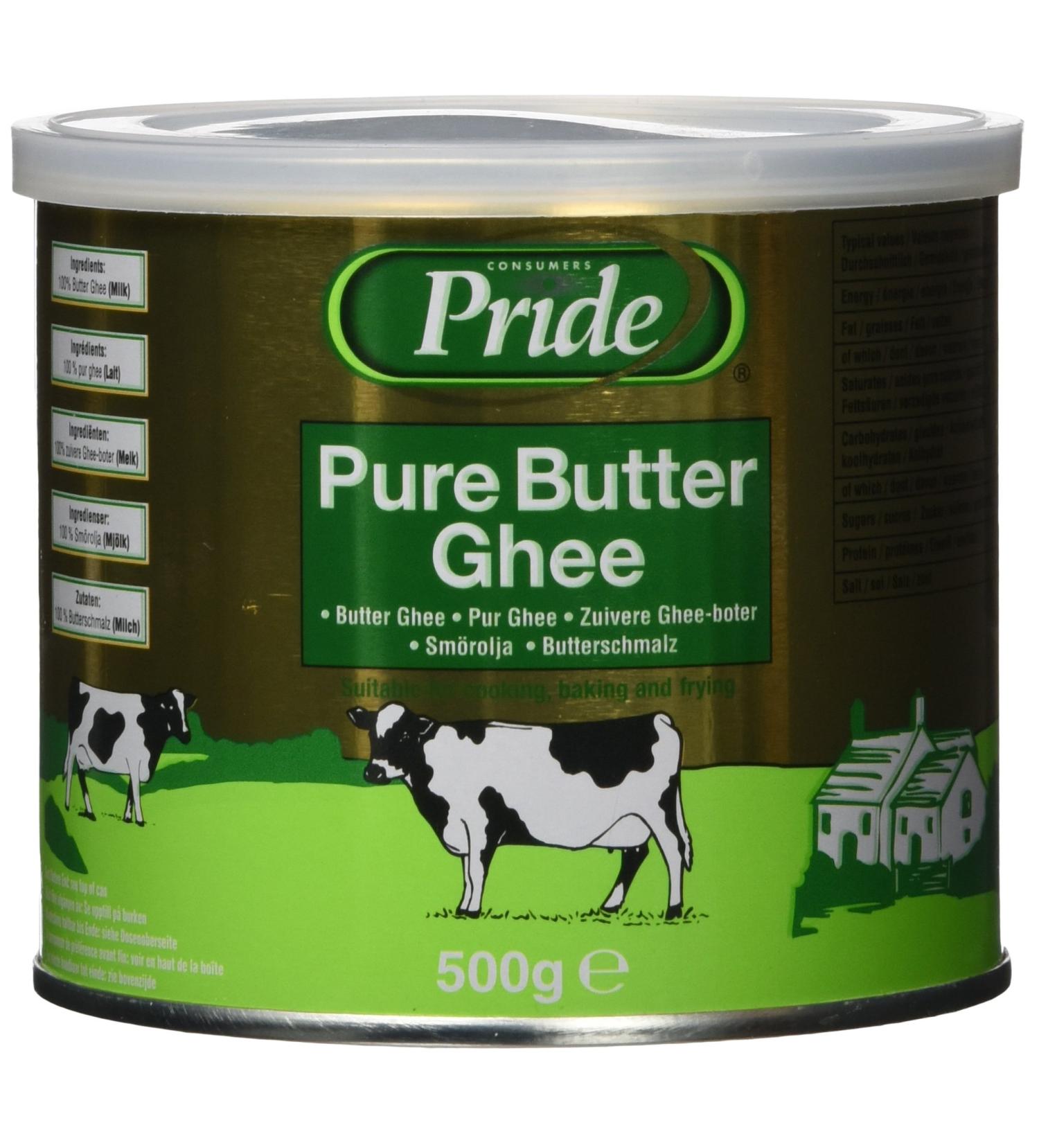 Pride Pure Butter Ghee 500g - Premium Quality Ghee for Cooking & Baking - International Shipping Available - Buy Online on GoSupps.com