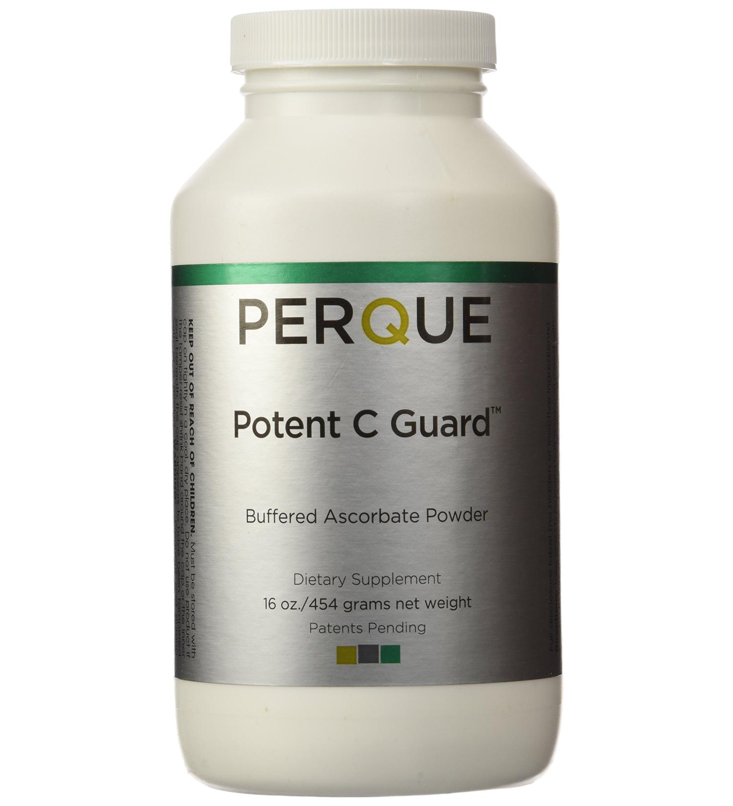 Perque Potent C Guard Powder 16 Oz - Immune-Boosting Vitamin C Supplement - Buy Online on GoSupps.com