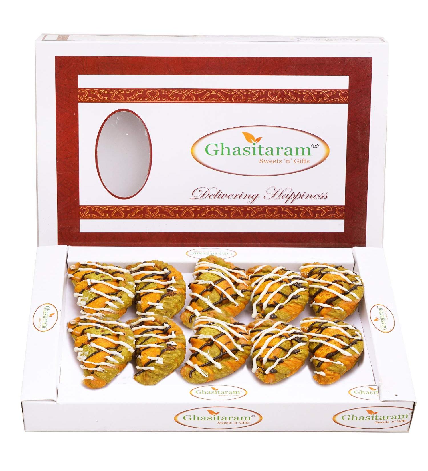 Ghasitaram Gifts Holi Hamper Designer Gujiya - 200 GMS - Buy Online on GoSupps.com