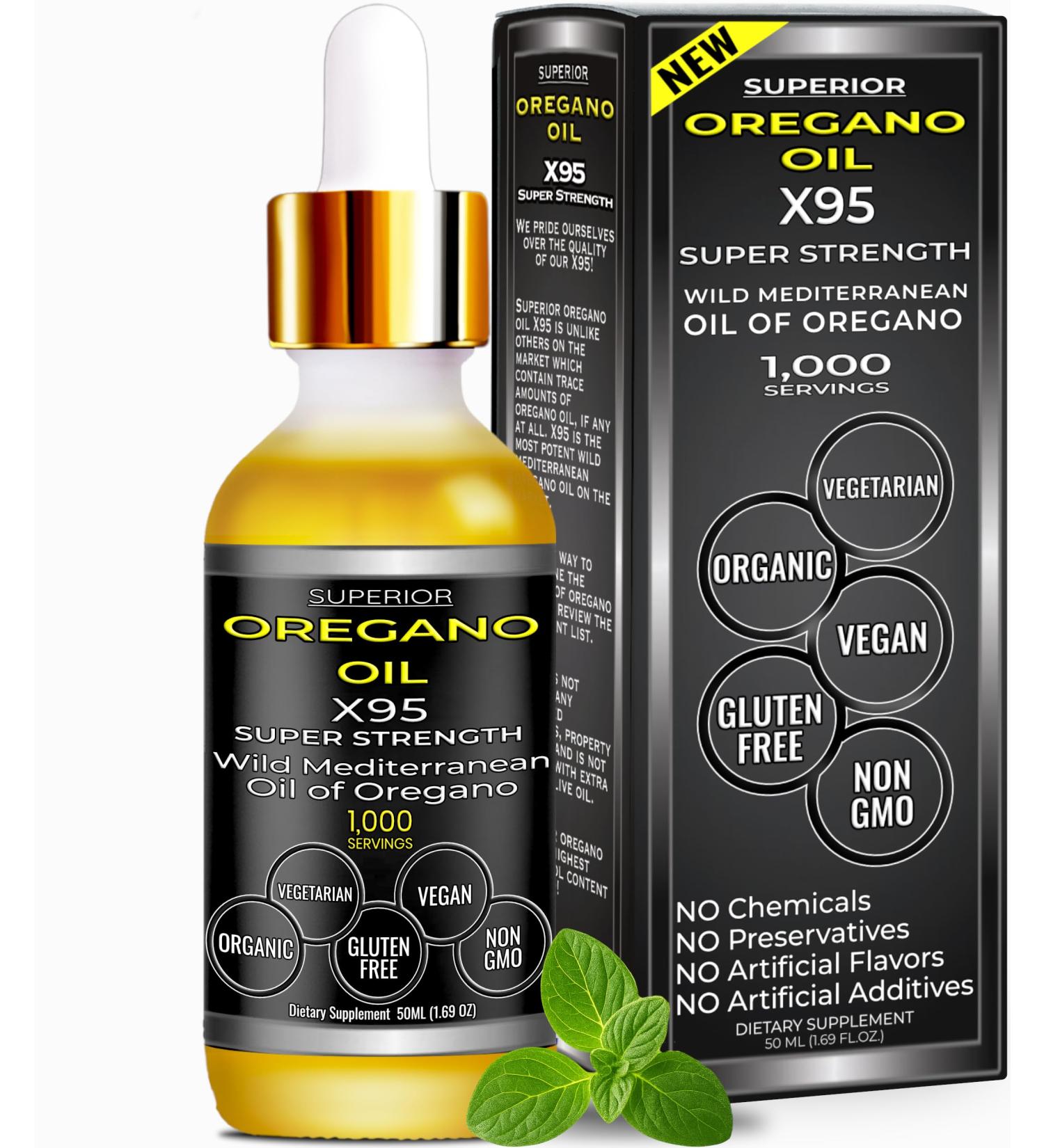 SUPERIOR FULVIC HUMIC X935 Oil of Oregano Drops Super Strength Mediterranean Wild Oregano 1000 Servings 1.69 oz - Buy Online on GoSupps.com