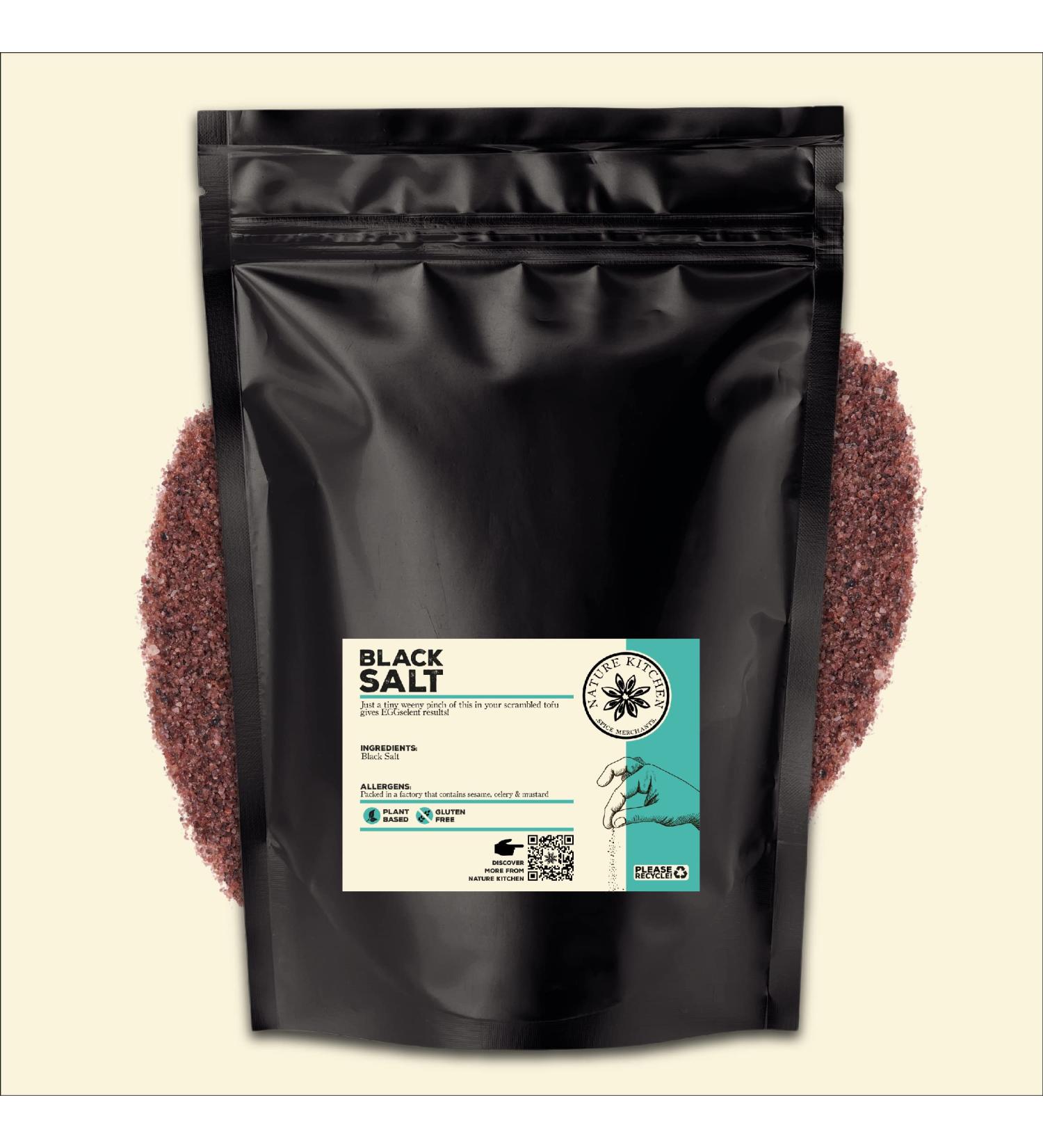 1Kg Nature Kitchen Black Salt Powder - Gluten-Free & Vegan Seasoning for Everyday Cooking - Buy Online on GoSupps.com