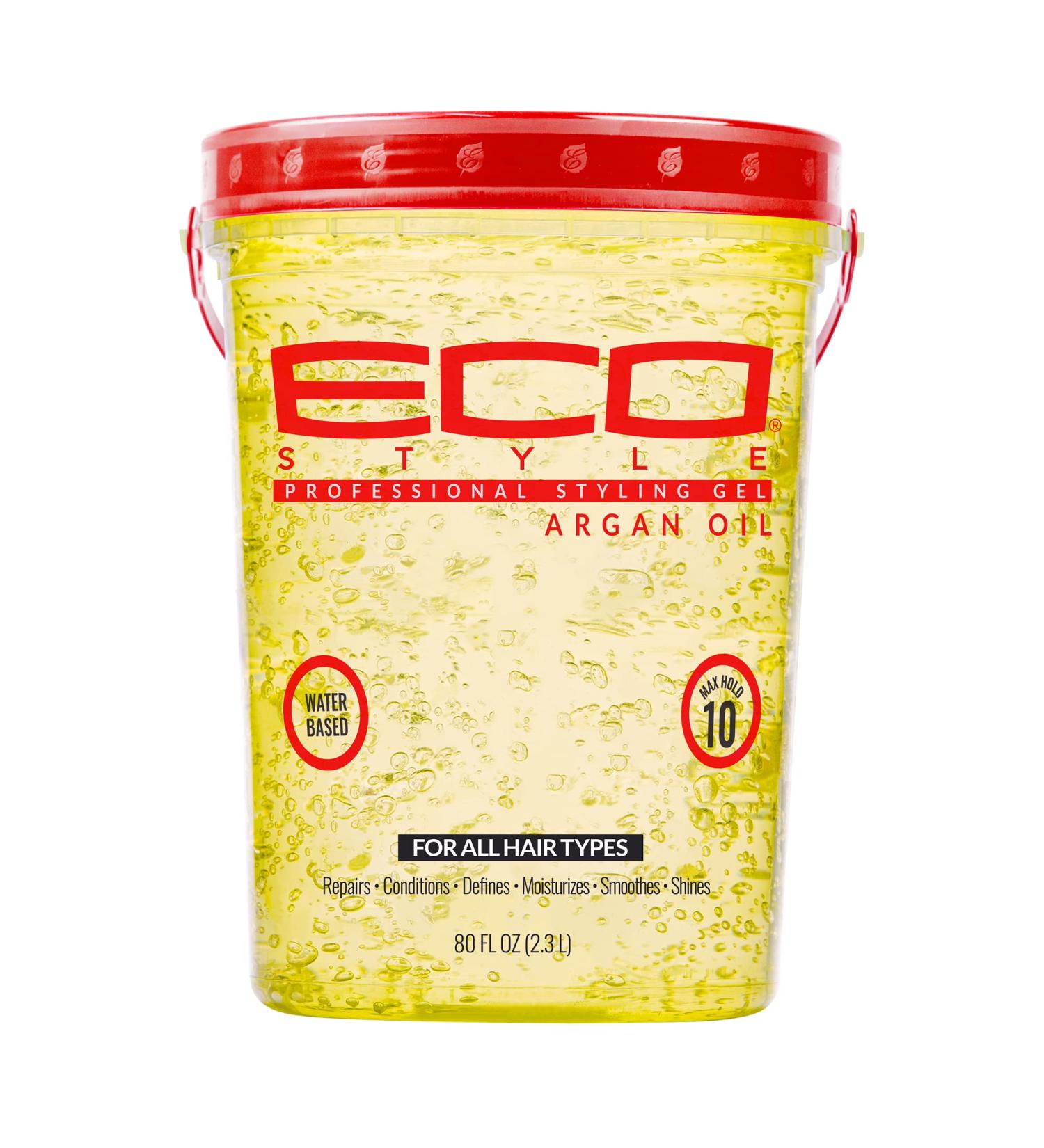Eco Style Moroccan Argan Oil Styling Gel - 80 oz - Promotes Healthy, Nourished Hair with Long Lasting Shine and Maximum Hold - Ideal for All Hair Types - Buy Online on GoSupps.com