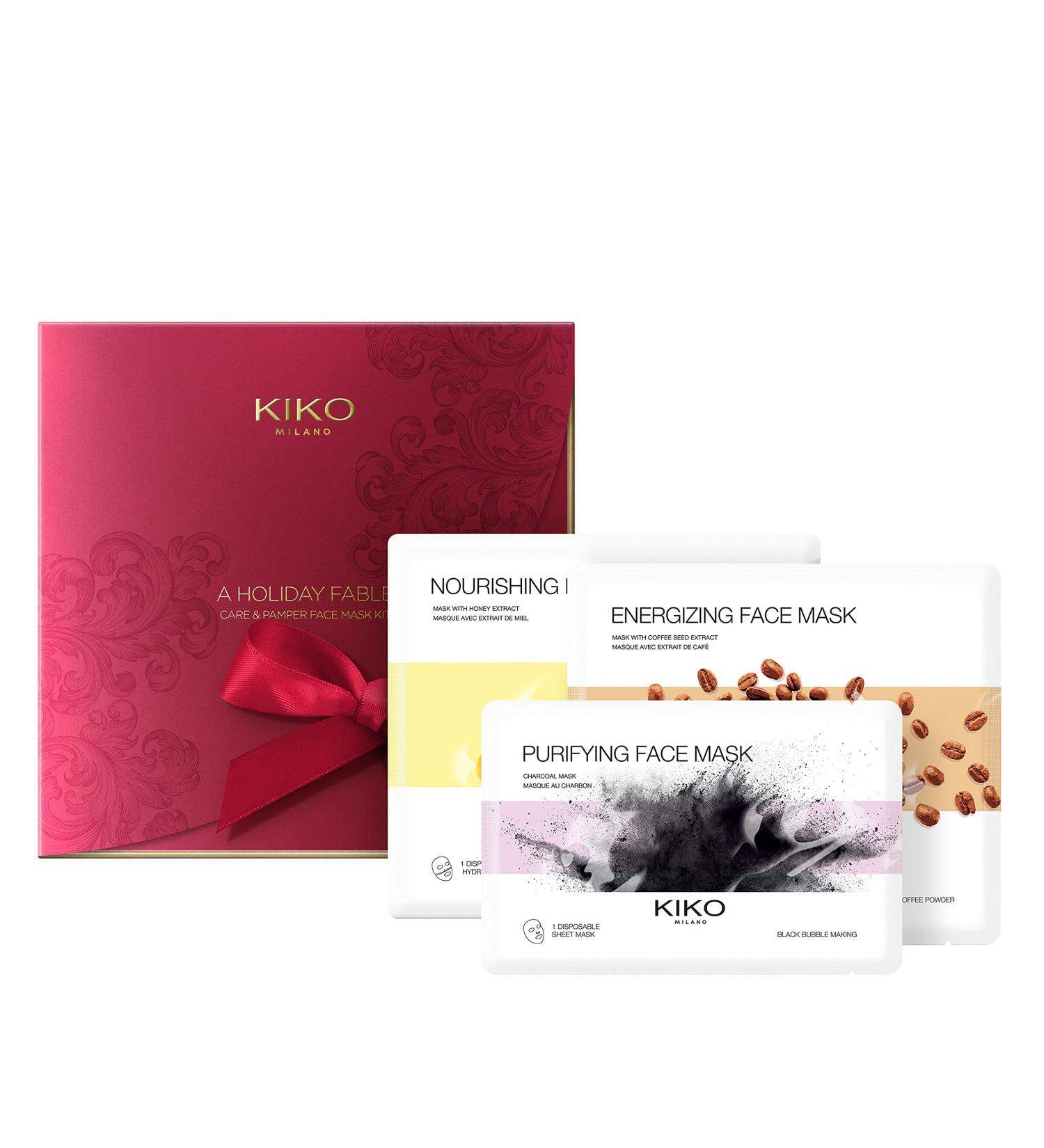 KIKO Milano Holiday Fable Face Mask Set | Skincare Kit with Energising, Nourishing & Purifying Masks - Buy Online on GoSupps.com