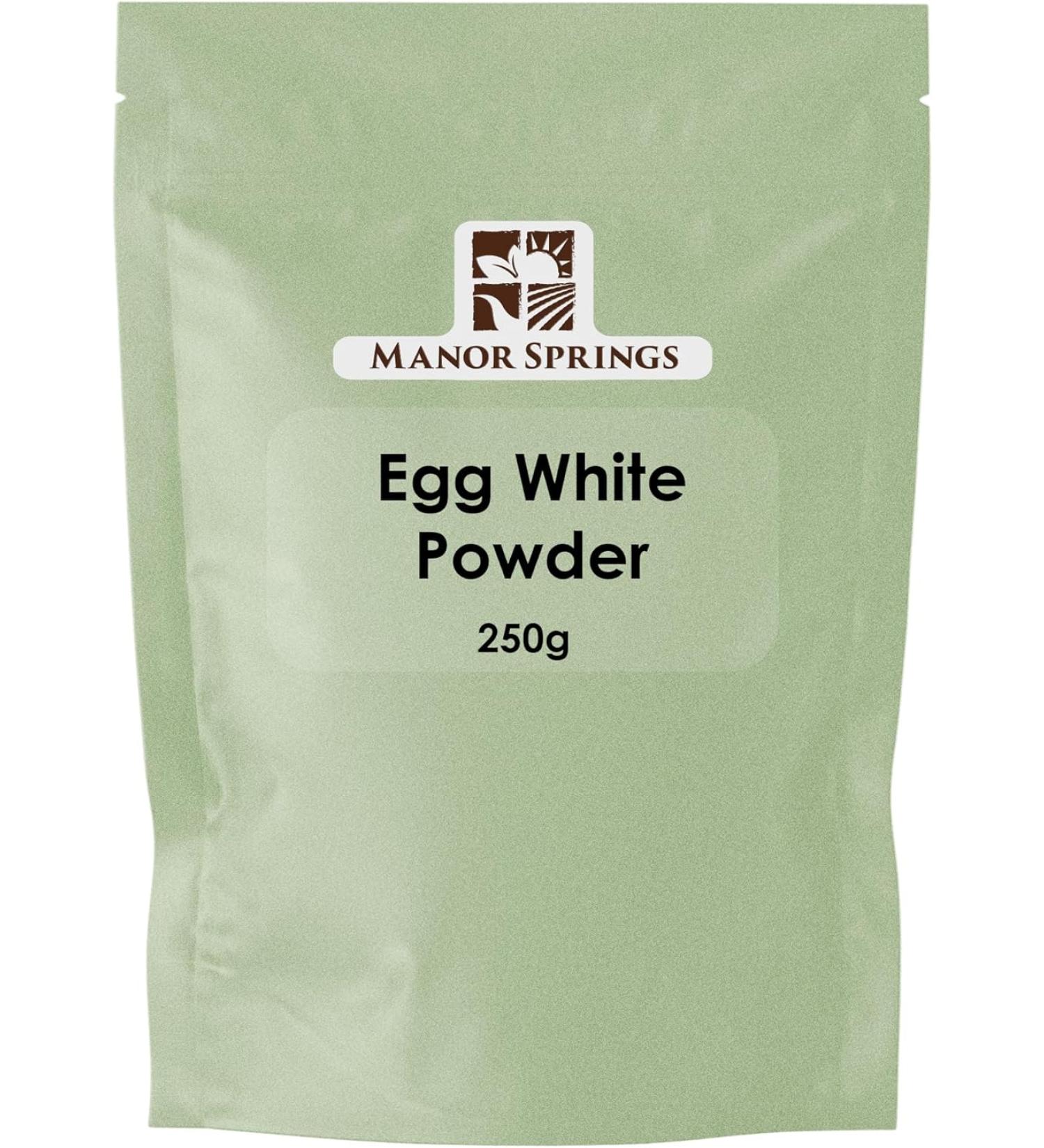 Egg White Powder 250g for Baking Cooking Use to Make Meringue Royal Icing and Shakes Protein Powder by Manor Springs