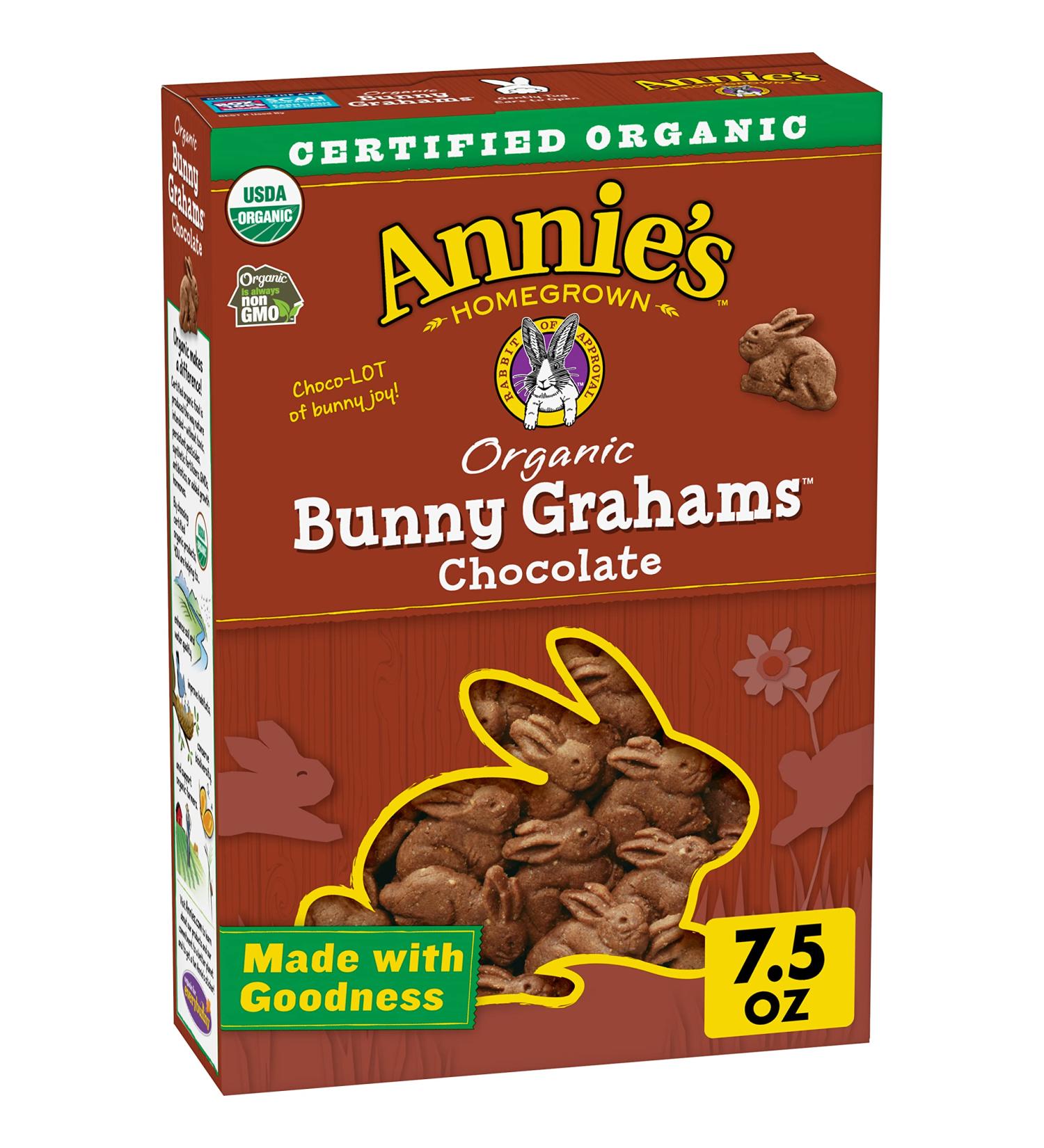 Annie's Organic Chocolate Bunny Graham Snacks 7.5 oz. - Delicious and Healthy Snack Option - Buy Online on GoSupps.com