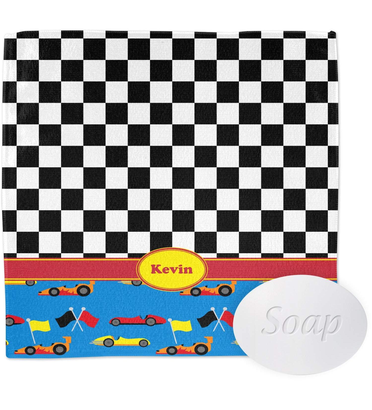 YouCustomizeIt Personalized Racing Car Washcloth