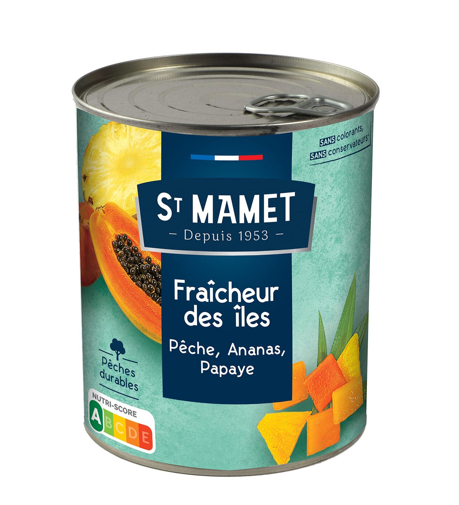 ST MAMET Since 1953 Freshness of the islands Peach Pineapple Papaya 840g - Buy Online on GoSupps.com