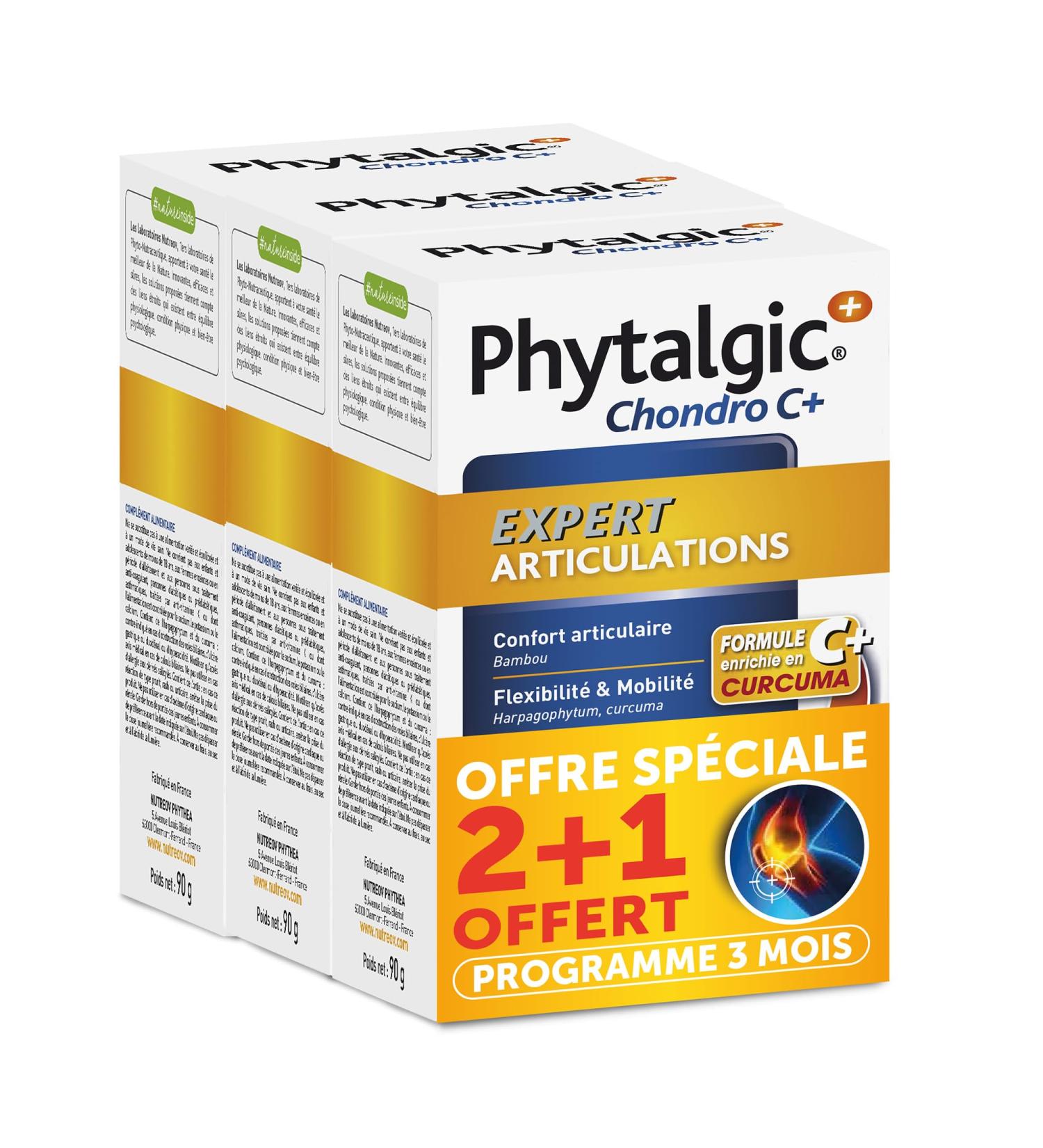 NUTREOV - Phytalgic+ Chondro C+ - Joint Comfort Flexibility and Mobility - Food Supplement with Natural Ingredients - Made in France - 180 Capsules - Buy Online on GoSupps.com