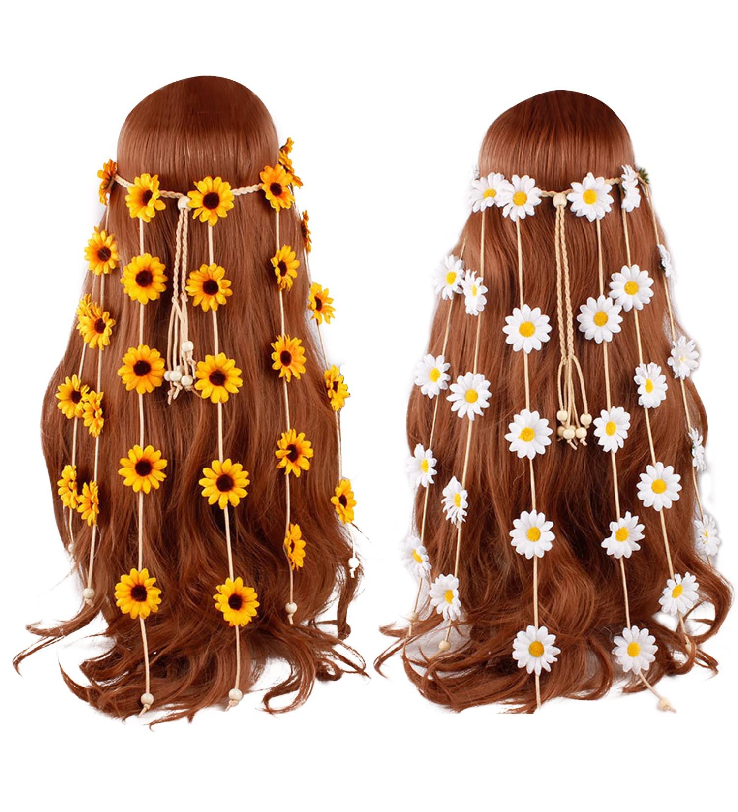 RUIFUU Flower Headband Set - Hippie Floral Crown Hair Accessories for Women and Girls - Buy Online on GoSupps.com