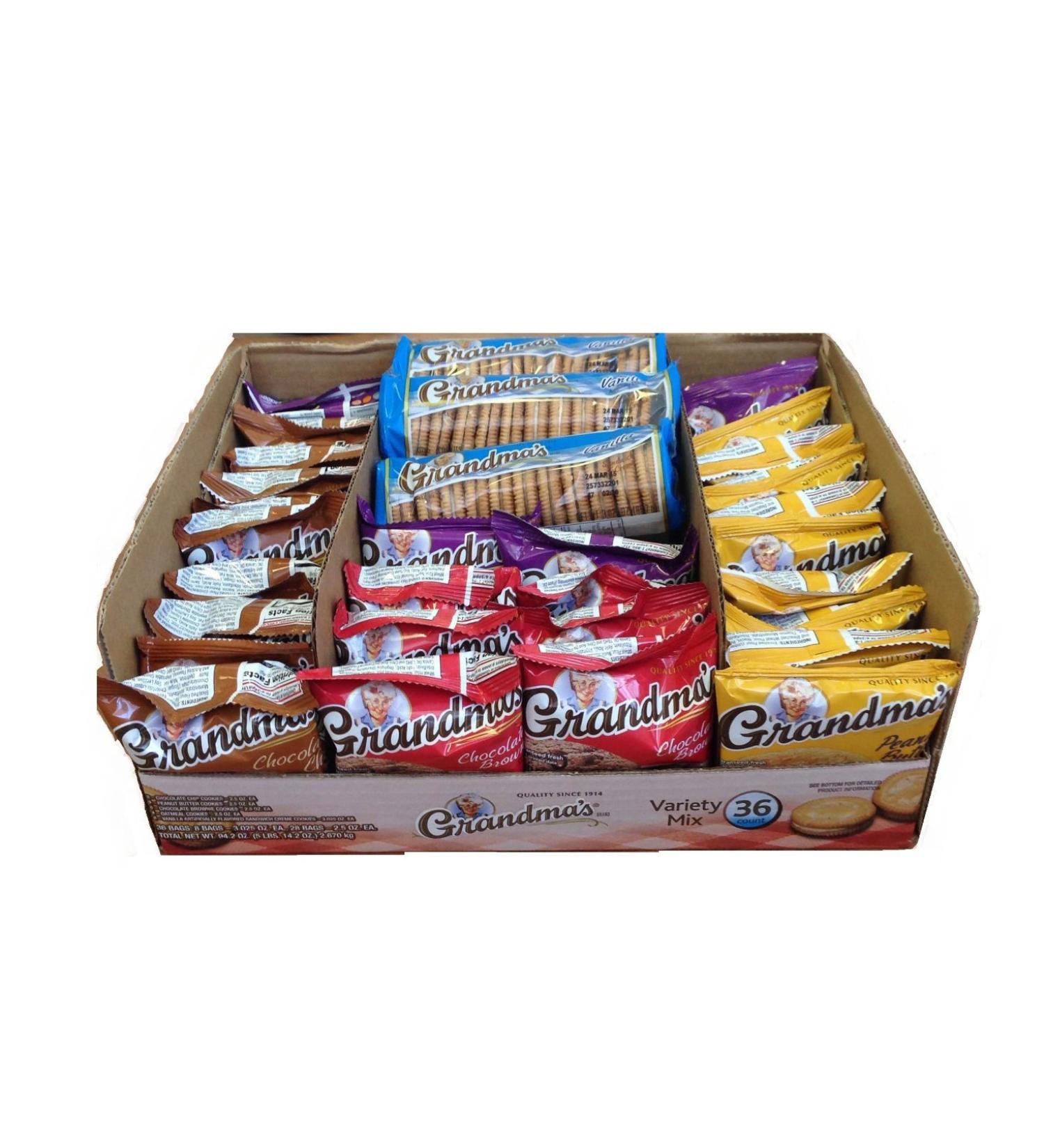 Grandma's Cookies Variety Mix - 36 / Box