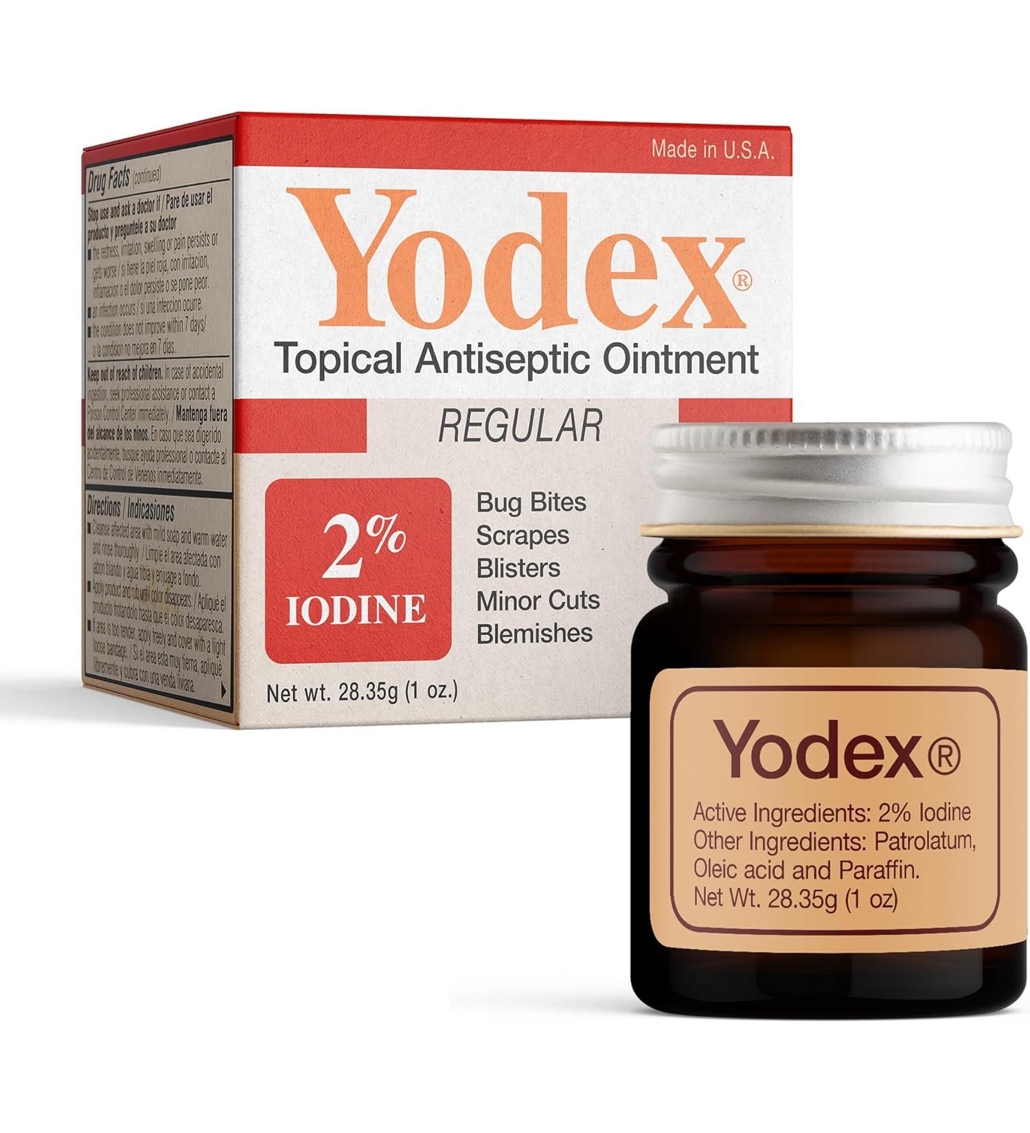 Yodex Regular Antiseptic Ointment 1 oz - Topical Skin Protection - Buy Online on GoSupps.com