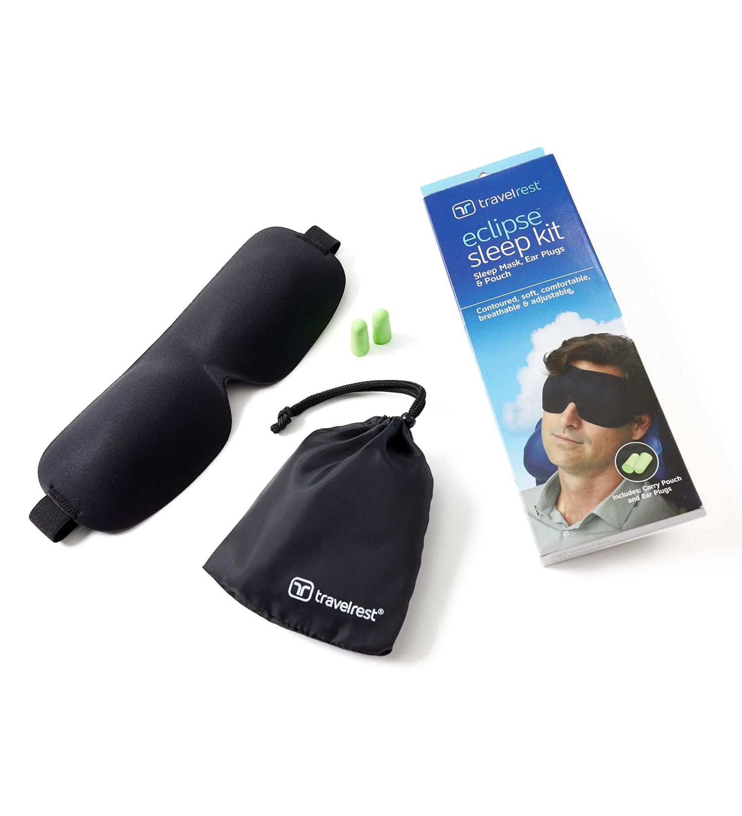 Travelrest Tranquility Sleep Mask with Ear Plugs & Carry Pouch - Ideal for Home or Travel - Buy Online on GoSupps.com