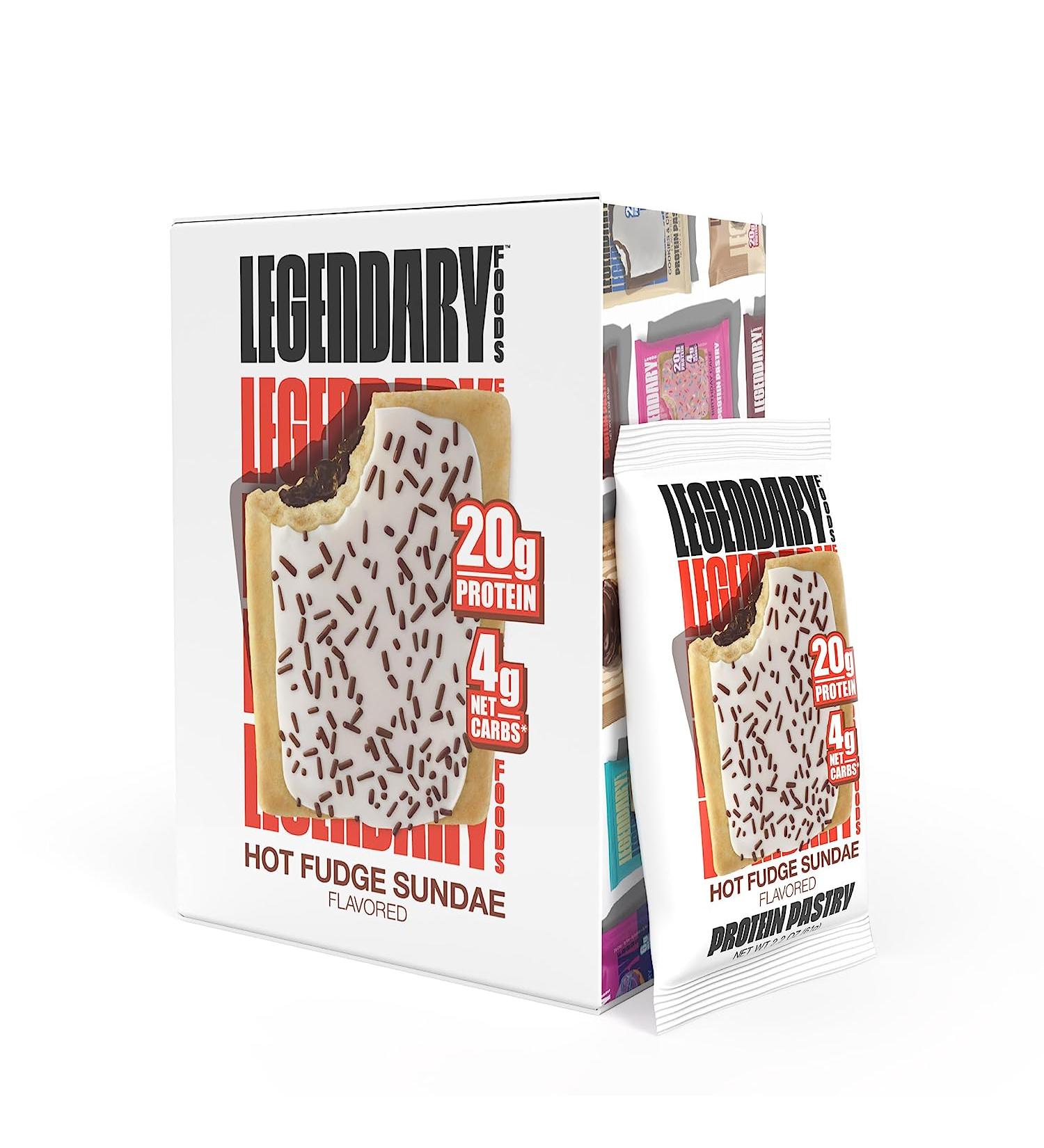 Legendary Foods Hot Fudge Tasty Pastry Protein Bar | Low Carb, Keto Friendly, Gluten Free | High Protein Snacks | No Sugar Added | On-The-Go Breakfast - 8 Pack - Buy Online on GoSupps.com