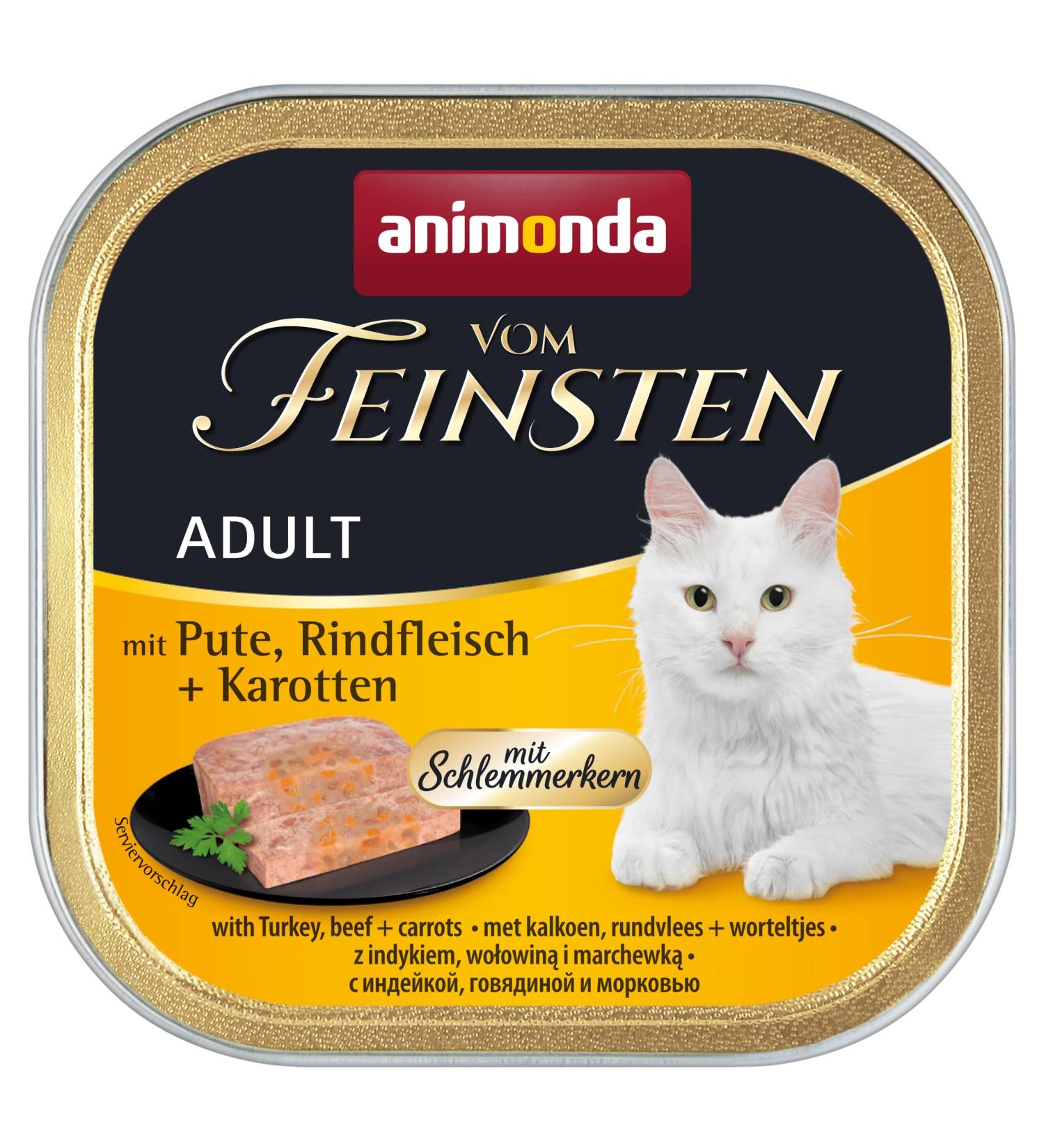 Animonda of the finest adult cat food wet food for adult cats feasts feasts with turkey beef + carrots 32 x 100 g