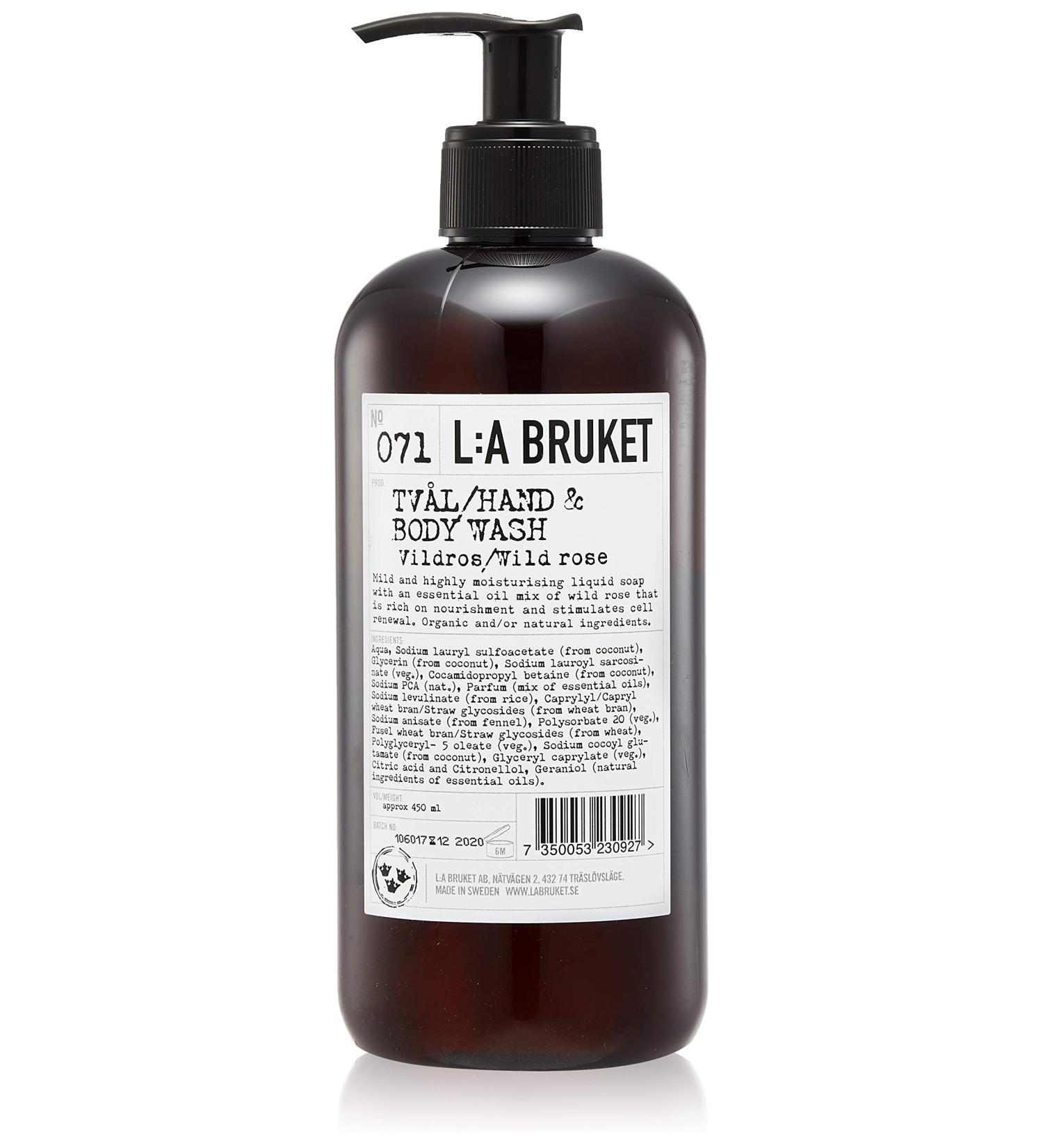 Buy L:A Bruket No. 071 Wild Rose Hand and Body Wash 450 ml - Luxurious Natural Cleanser for All Skin Types - International Shipping Available - Buy Online on GoSupps.com