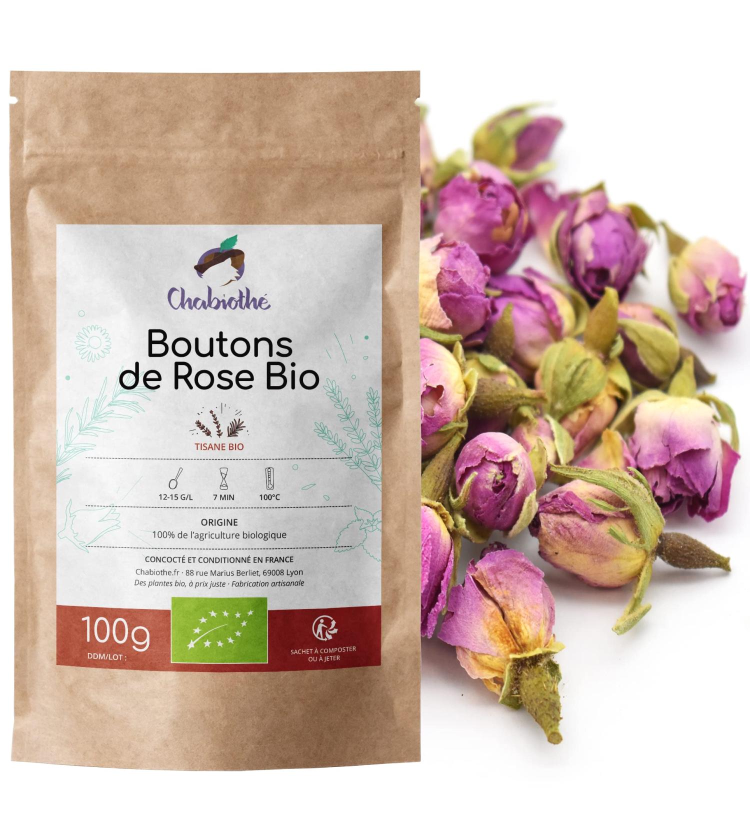 Chabioth Organic whole rose flower buds 100 g wonderful scent - Buy Online on GoSupps.com