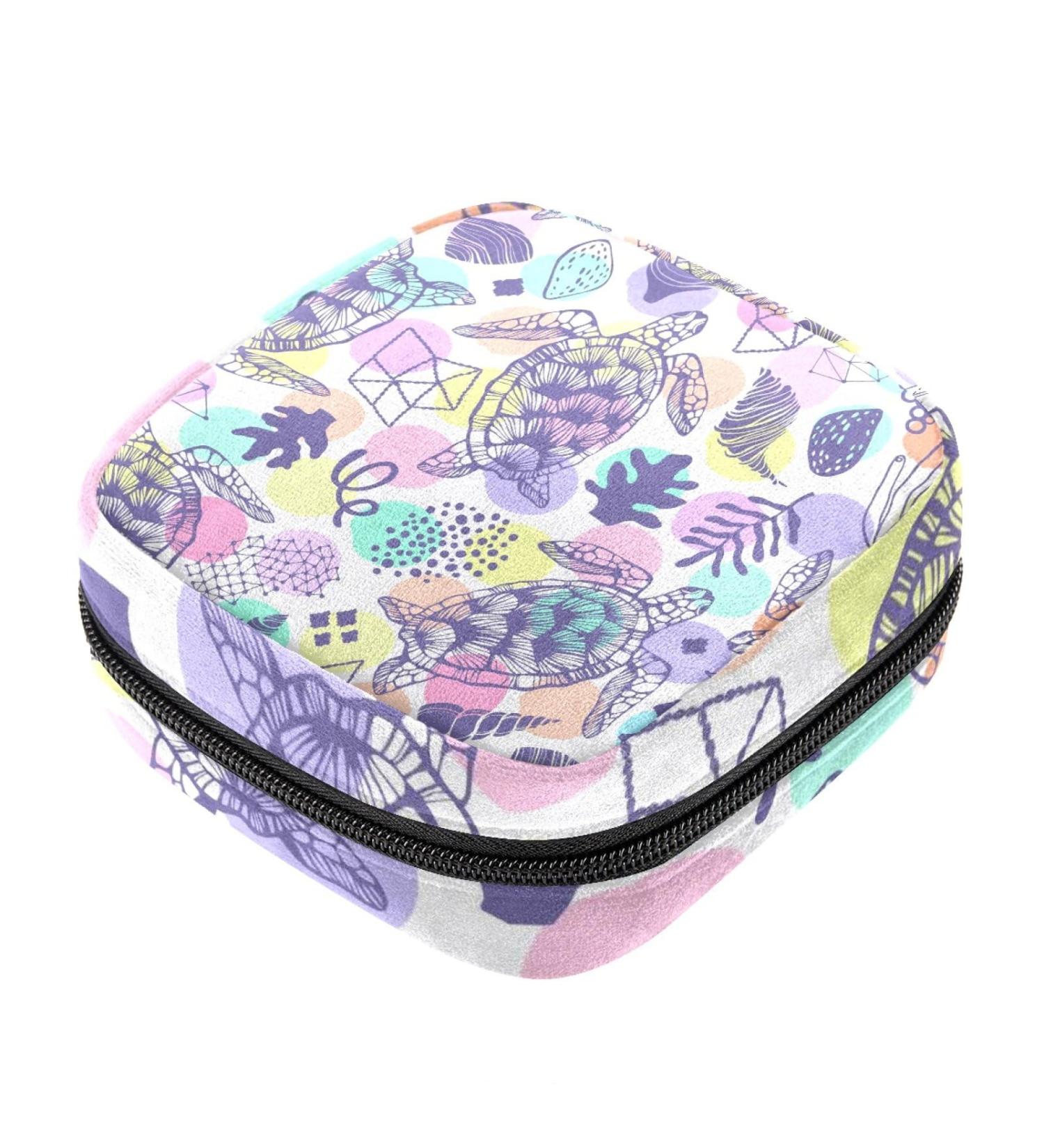 Sea Turtle Sanitary Napkin Storage Bag - Large Capacity Menstrual Cup Pouch | Travel Makeup Organizer - Color 5 - Buy Online on GoSupps.com