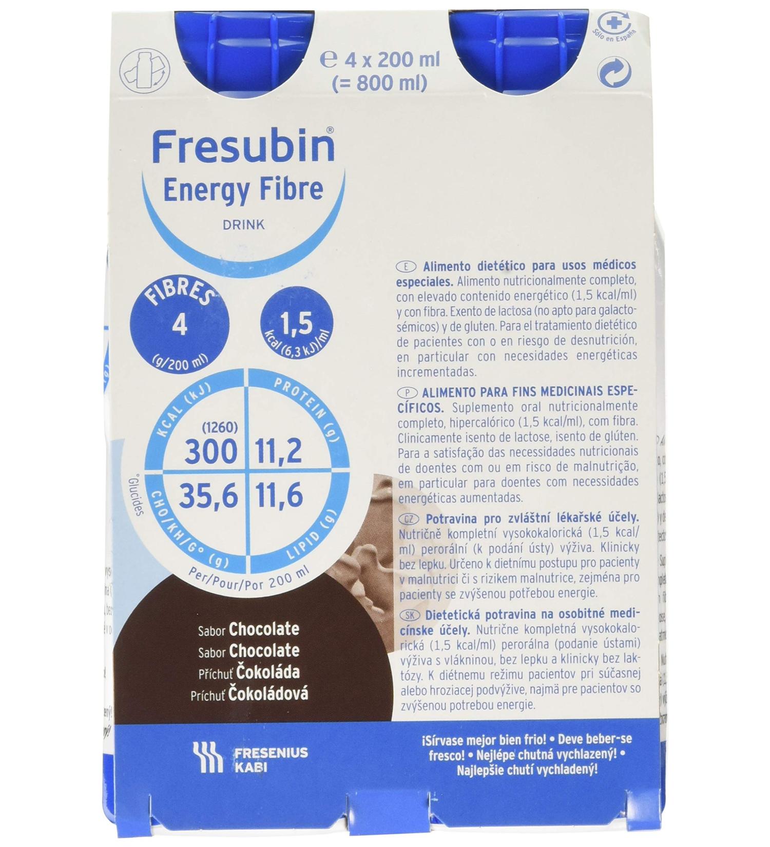 Fresubin Fresubin Energy Fibra Choco 200 ml 24U 4800 ml - Buy Online on GoSupps.com