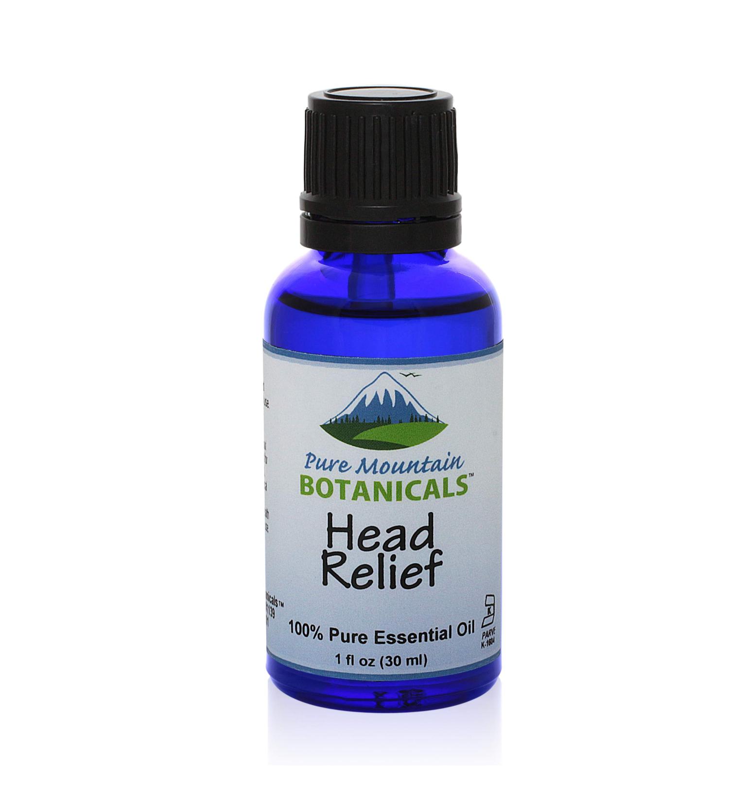 Head Relief Essential Oil Blend - Pure Natural & Kosher - 1 fl oz Bottle - Buy Online on GoSupps.com