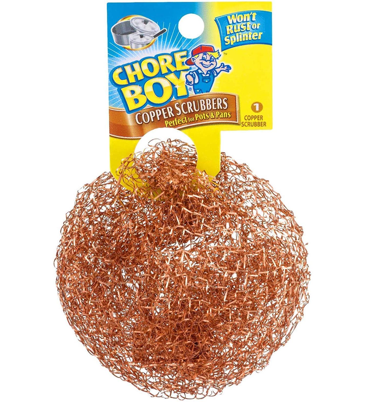 Chore Boy Ultimate Copper Scrubber Scouring Pad, Pure Copper (10-Pack)