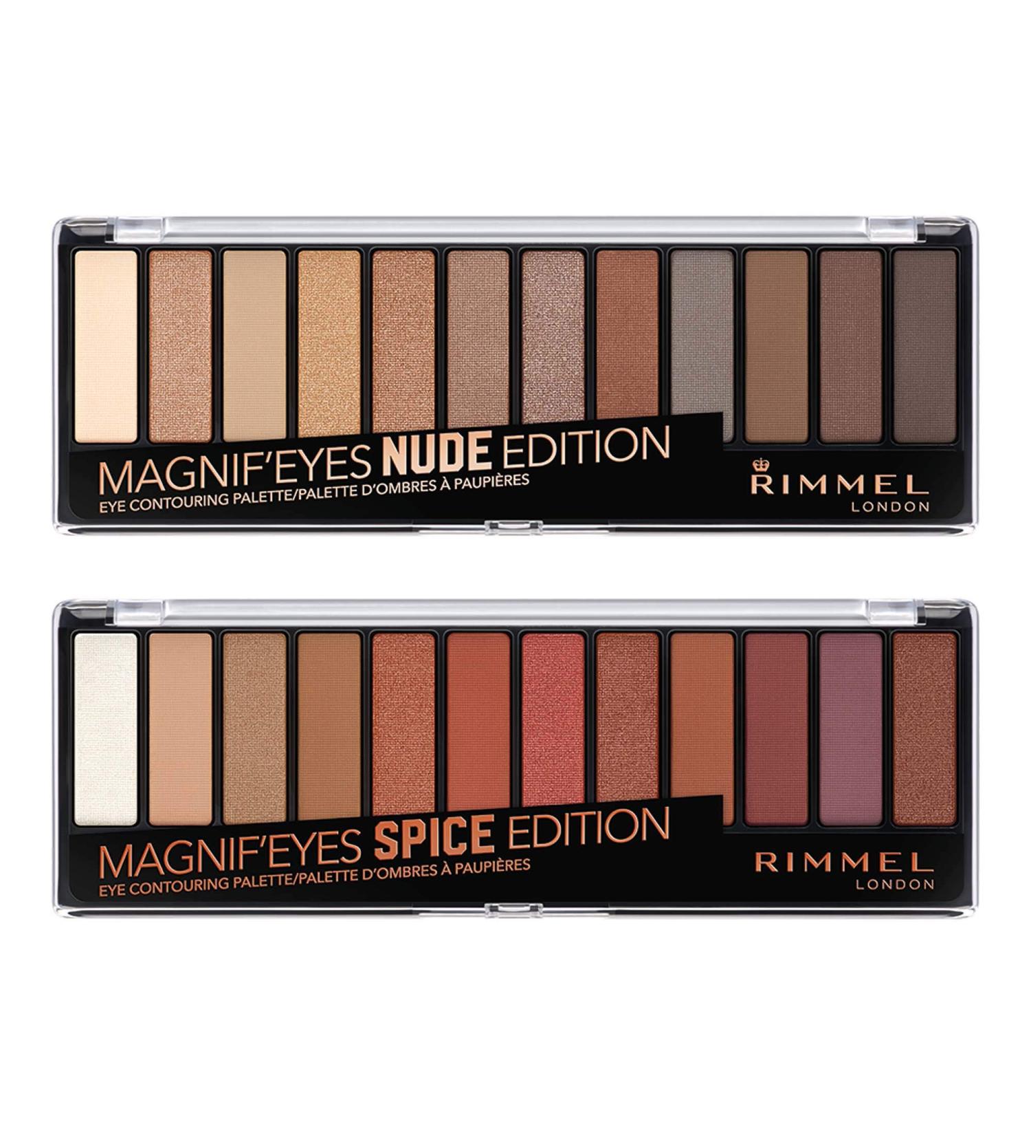 Rimmel Magnif'eyes Eyeshadow Palette Nude and Spice Value Pack Nude & Spice Pack of 2 Variety Kit
