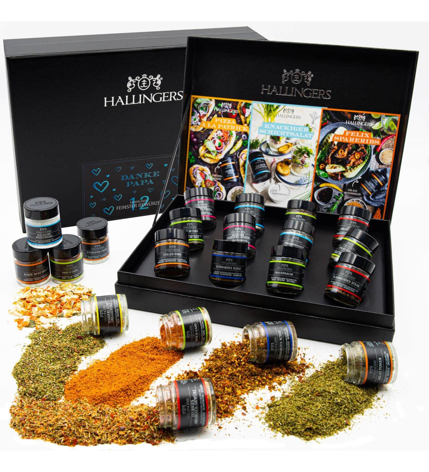 Hallingers Thanks Papa - Handmade Father's Day Spice Gift Set | 12 Global Spices | Perfect for Father's Day Mother's Day & New Home Anniversaries - Buy Online on GoSupps.com