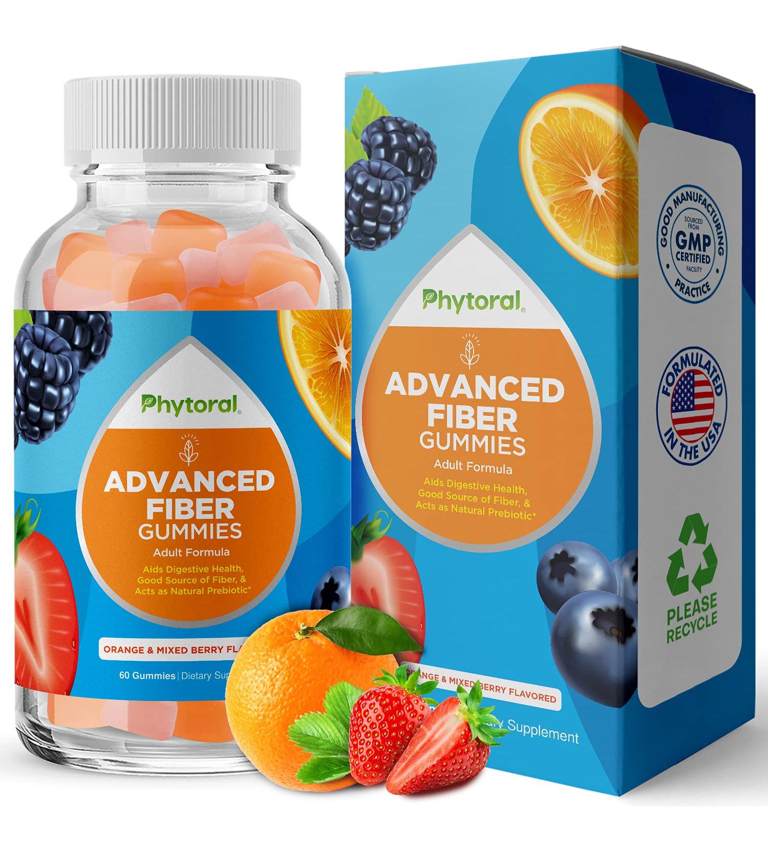 Prebiotic Fiber Gummy Vitamins for Adults - Gut Health & Immune System Support - Buy Online on GoSupps.com