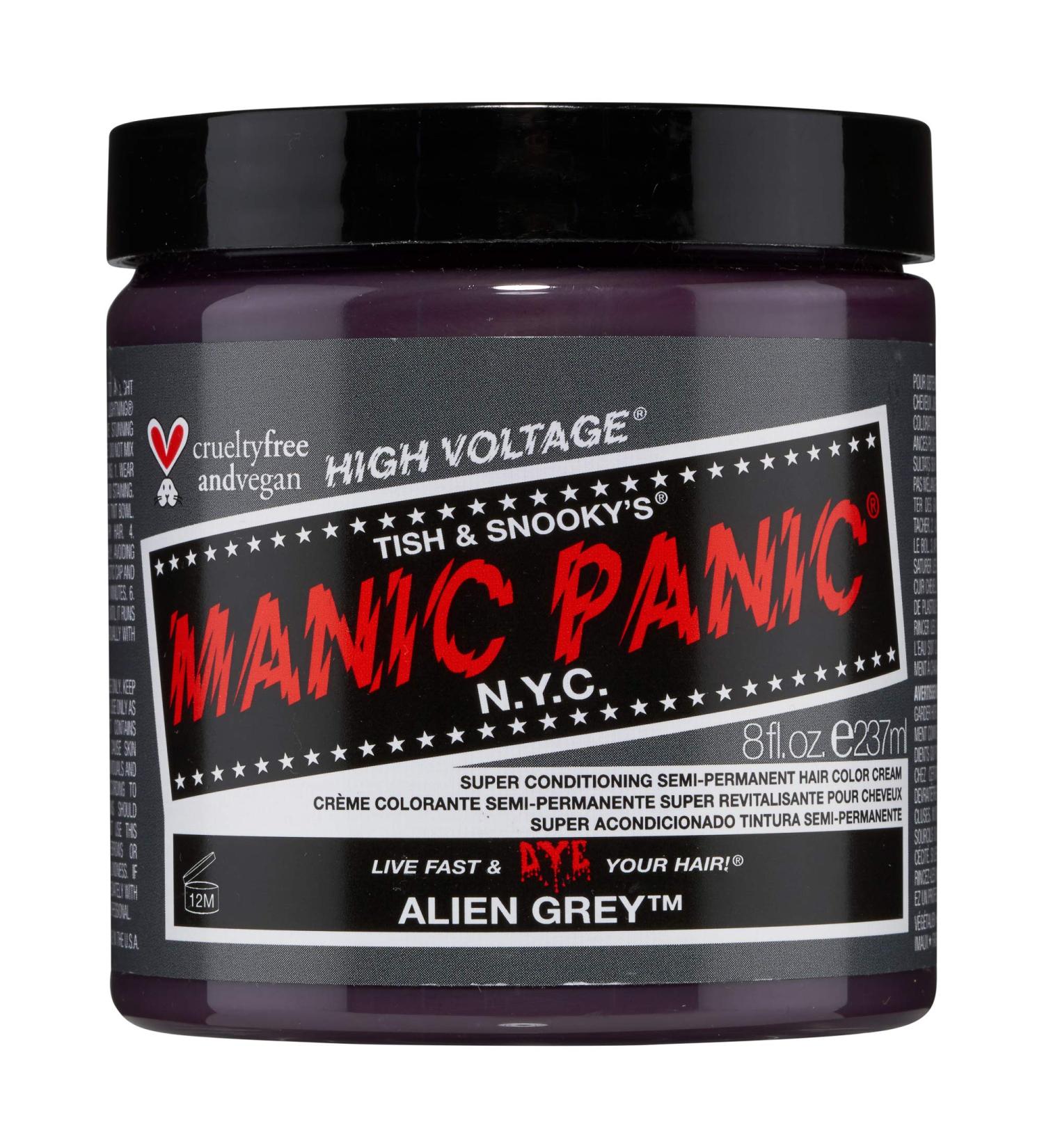 Manic Panic Alien Grey Hair Dye - Vegan Semi Permanent Medium Slate Gray (8oz) - Buy Online on GoSupps.com