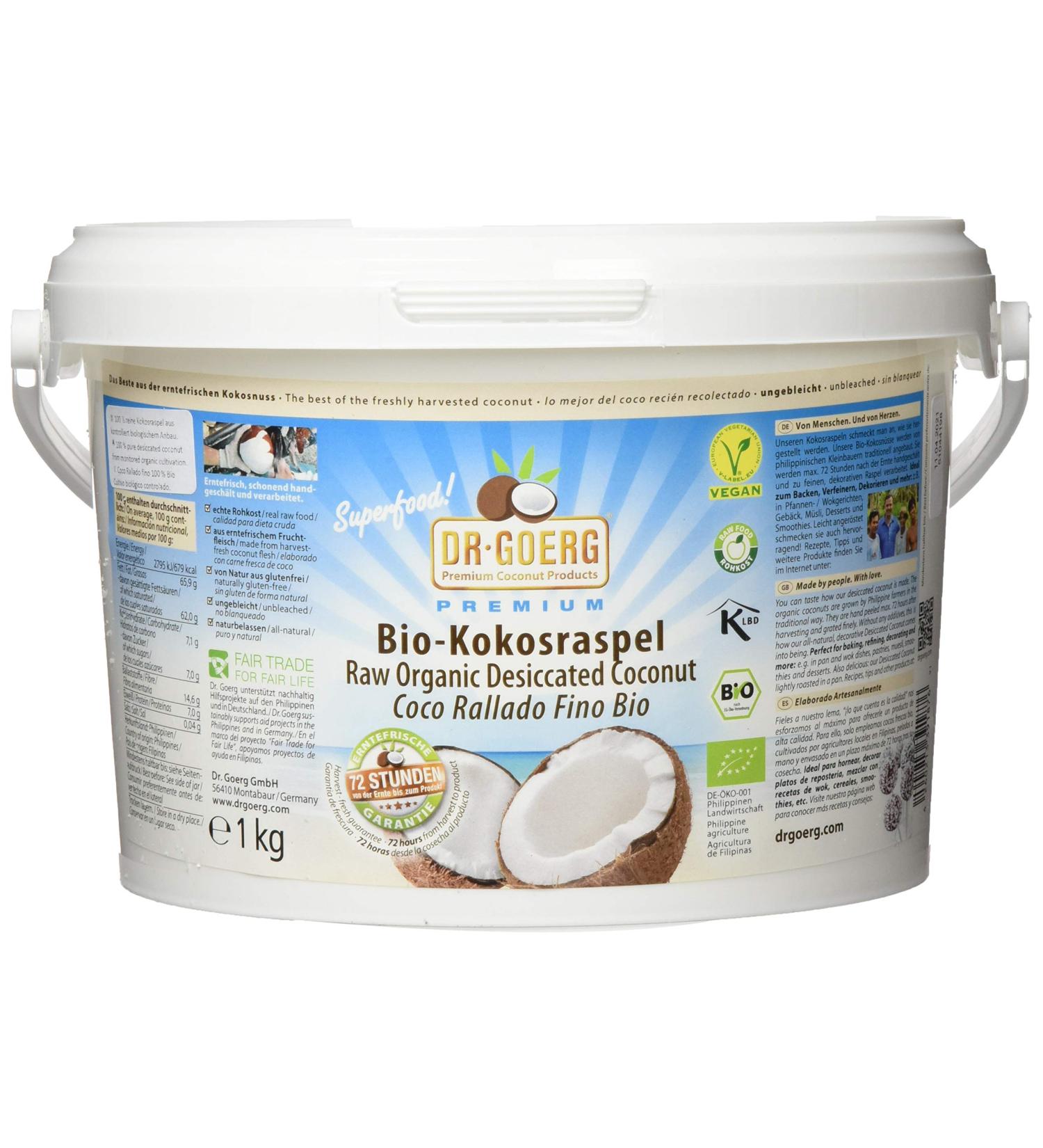 Buy Dr. Goerg Premium Organic Coconut Grated 1000g - Natural Healthy & International Shipping Available - Buy Online on GoSupps.com