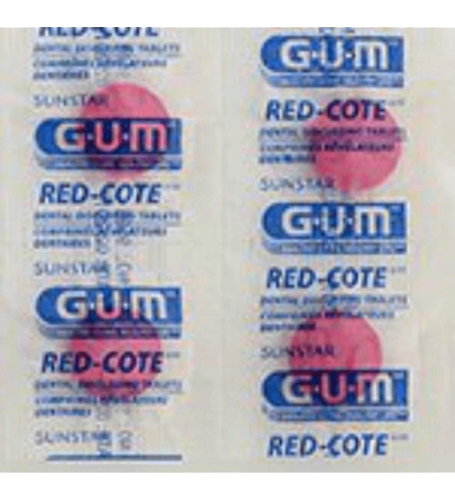 GUM Red-Cote Disclosing Plaque Tablets- Cherry Flavor (40 tablets)