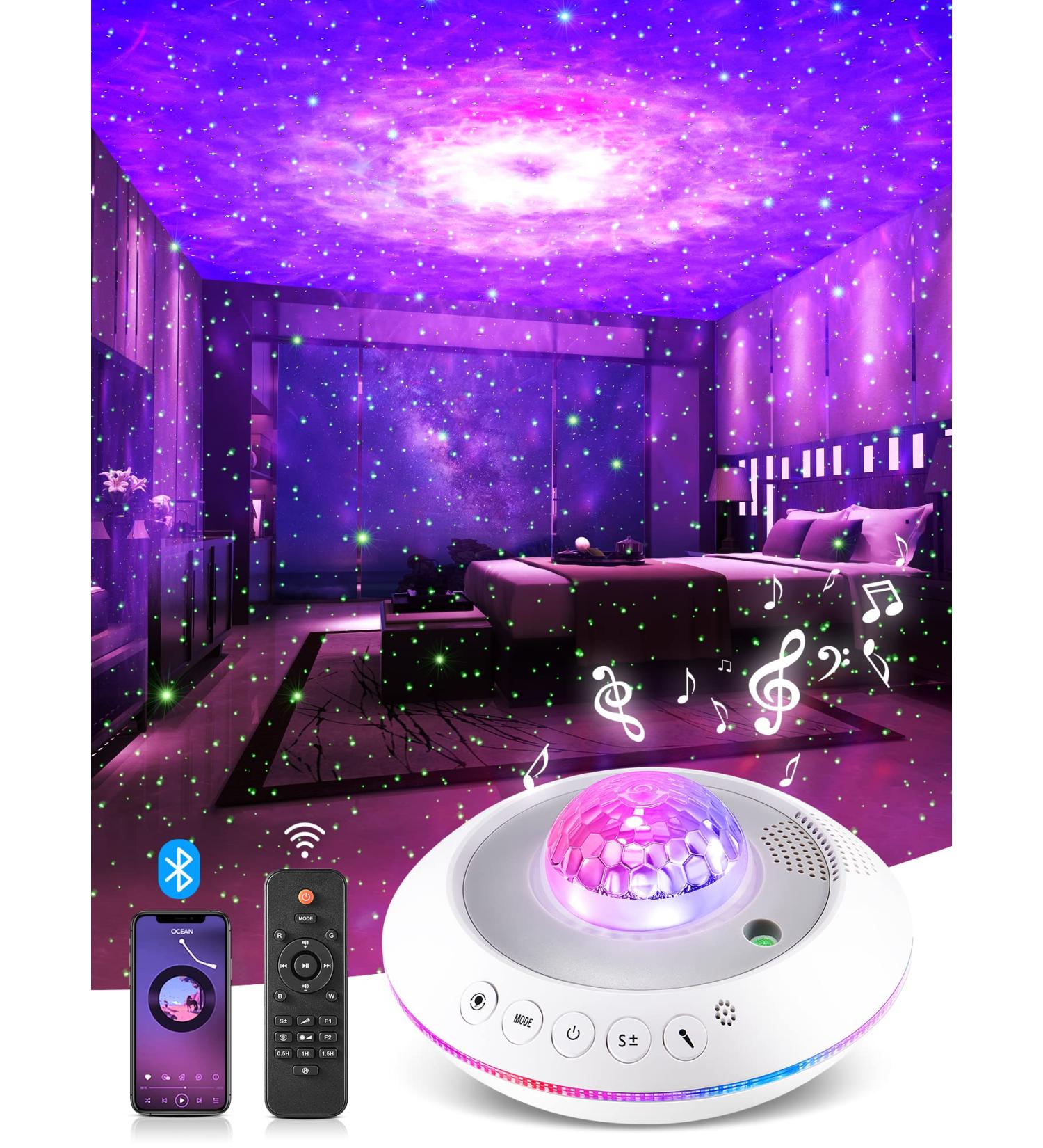 Galaxy Projector Light with Remote Timer | 21 Colour Changing Star Light Projector for Bedroom | Bluetooth Speaker | Night Light Projector for Kids & Adults - Buy Online on GoSupps.com
