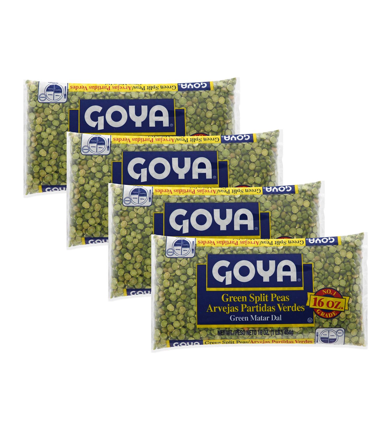 Goya Beans Green Split Peas  Dry  4 - 1 Lb Bags (4 Pack) Dried - Great for Split Pea Soup - Buy Online on GoSupps.com