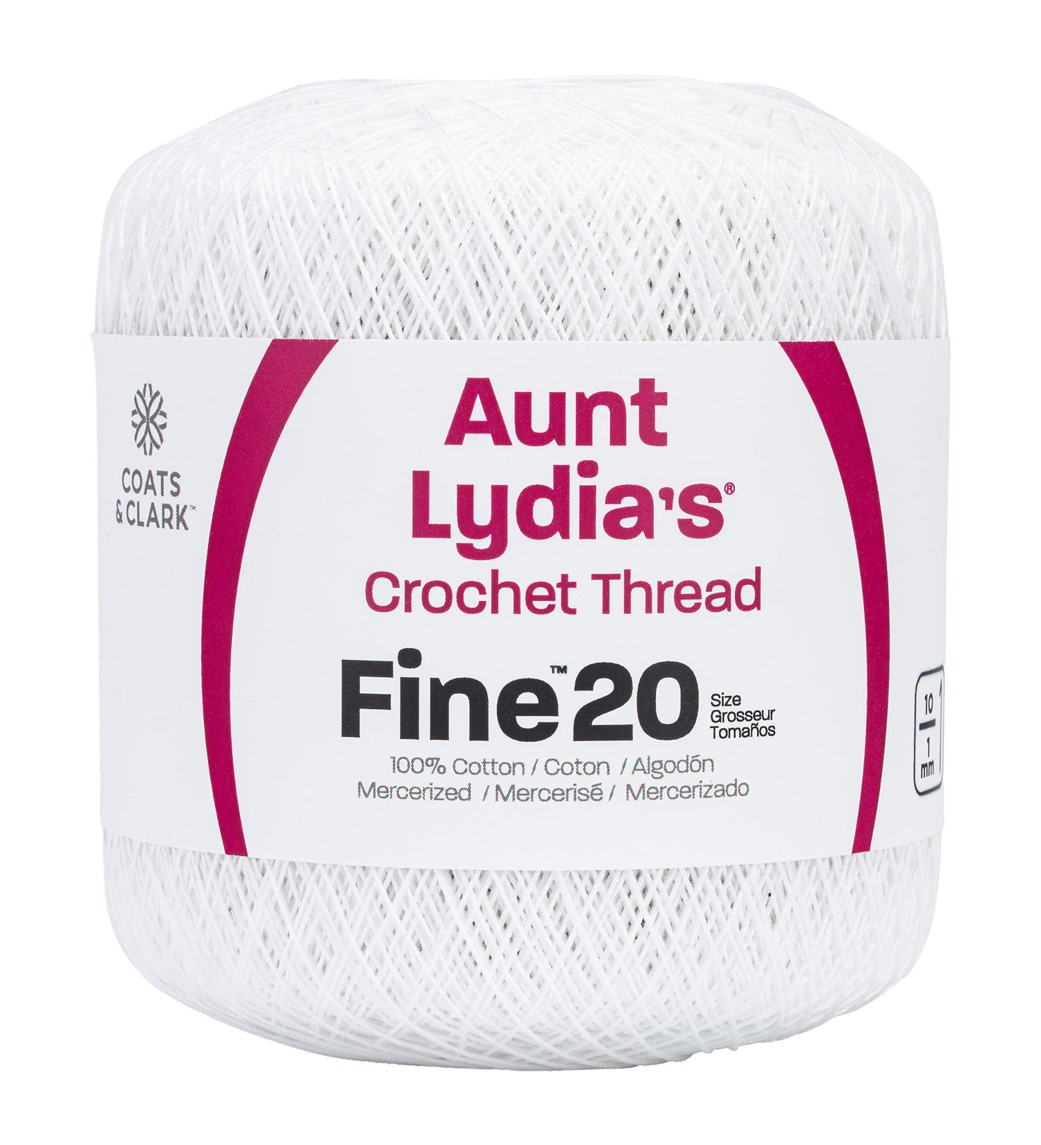 Aunt Lydia Extra Fine Crochet Thread - 3 Pack, 400y/365m, White 1 - Set of 3 - Buy Online on GoSupps.com