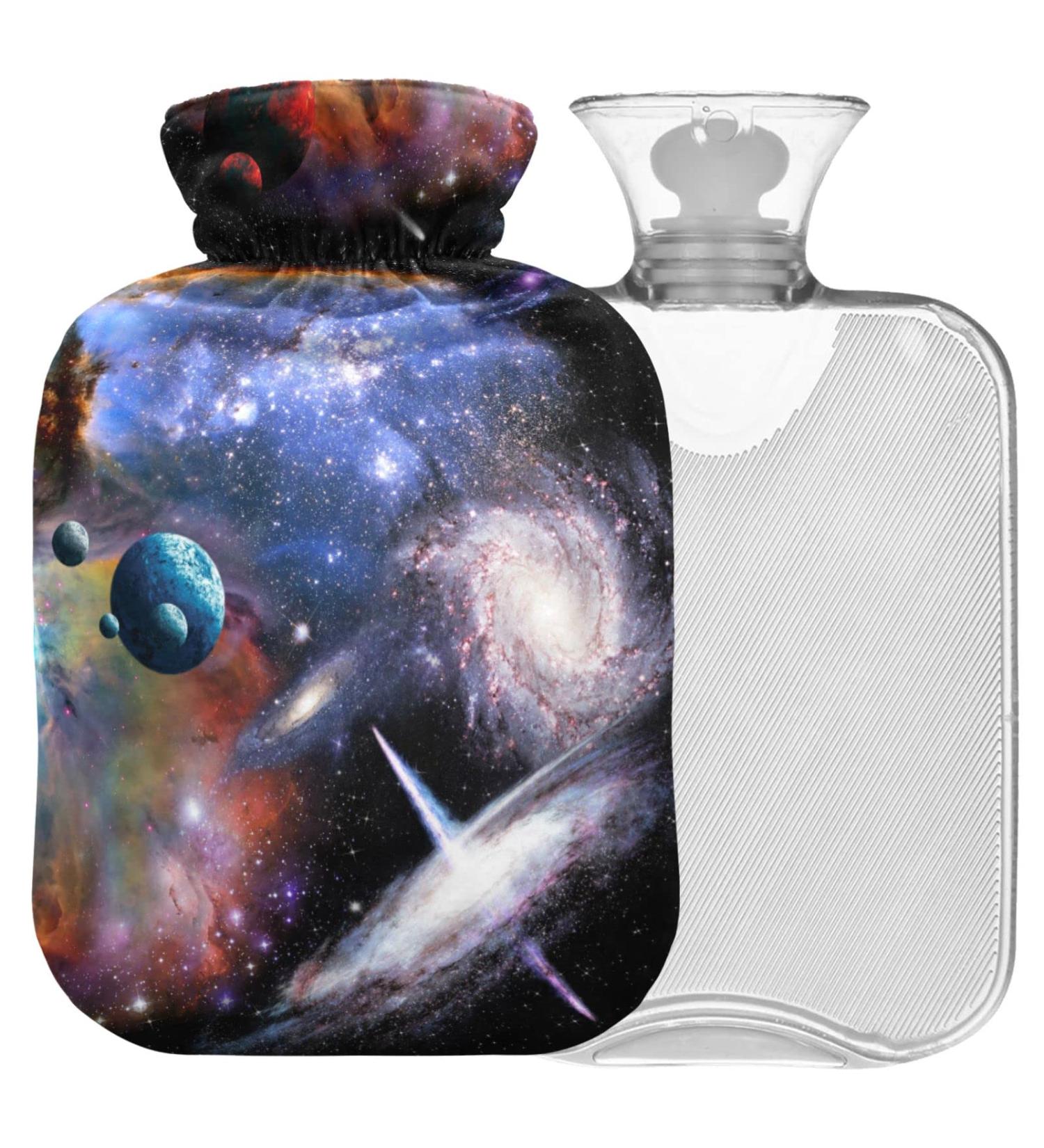 NAANLE Space Landscape Heat Bottle - 2L Transparent Hot Water Bottle for Pain Relief & Cold Therapy | International Shipping Available - Buy Online on GoSupps.com