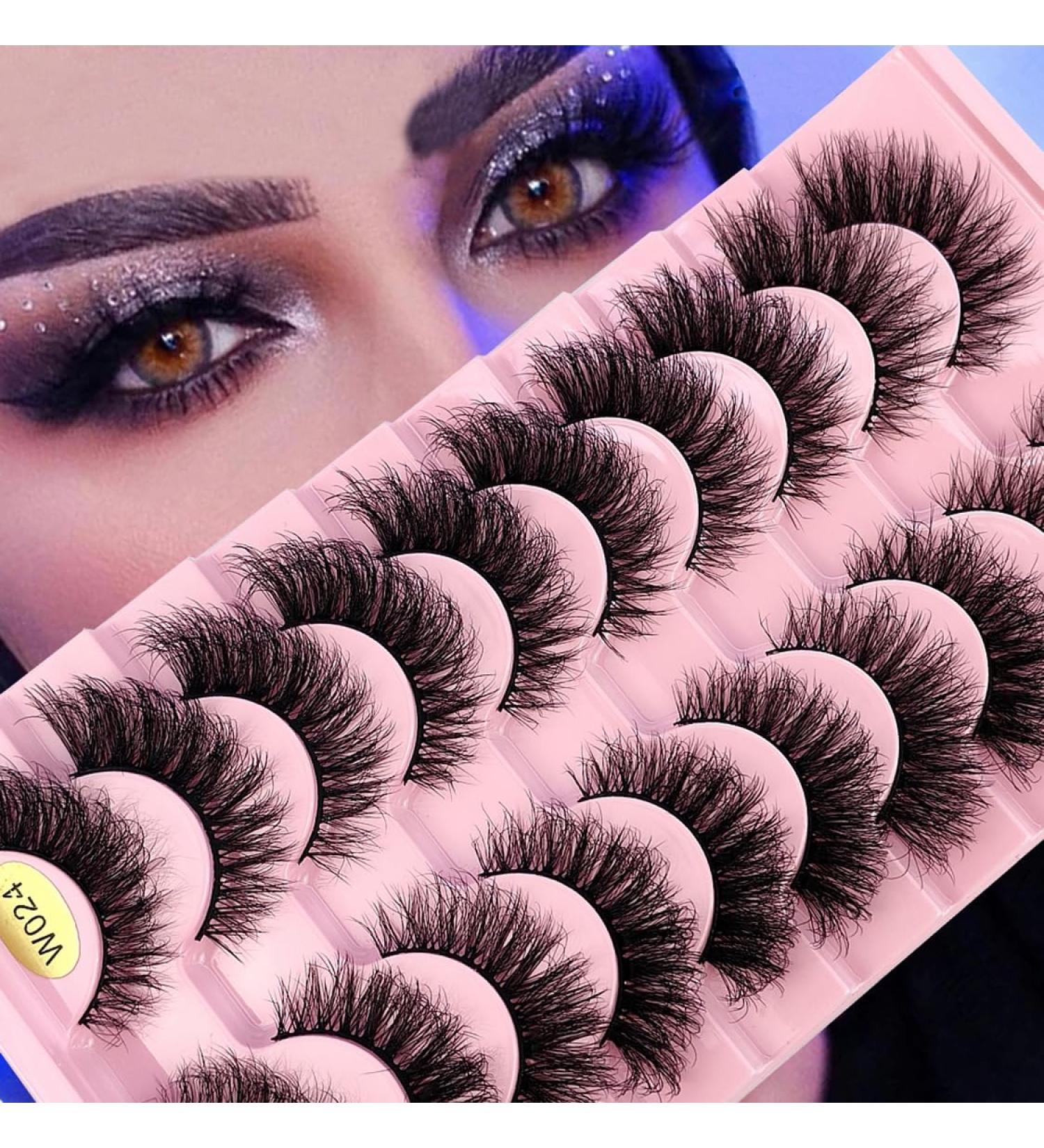 HBZGTLAD 10 Pairs Natural Thick 3D Mink False Eyelashes - Long Makeup Lashes for Beauty & Extension (W024) - International Shipping Available - Buy Online on GoSupps.com