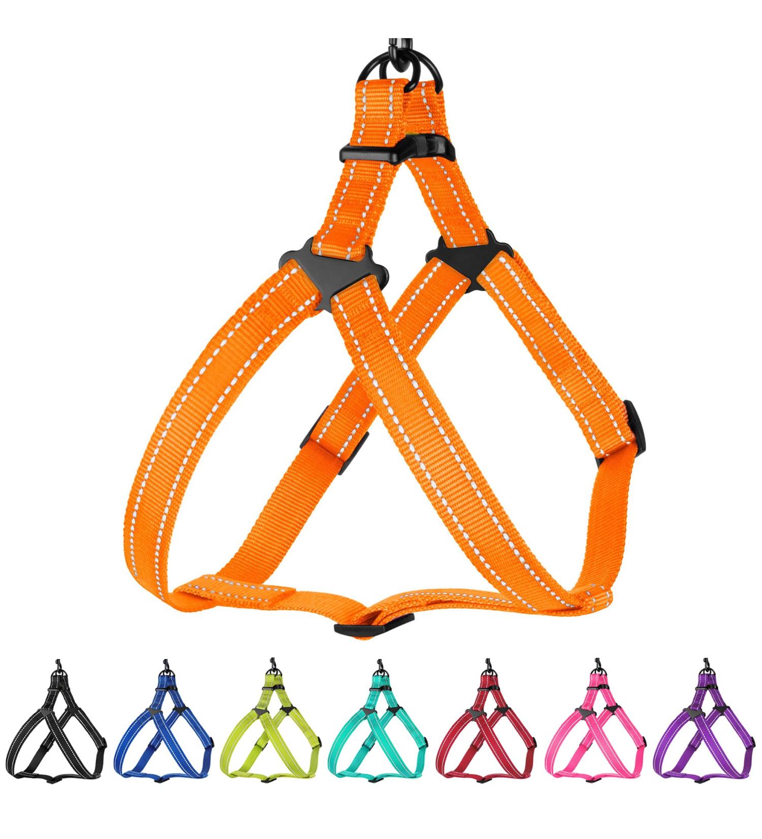 Collardirect Reflective Dog Harness - Adjustable Sizes S M L for Puppies & Dogs - Outdoor Walks - Available in Pink Black Red Purple Mint Green Orange Blue - Buy Online on GoSupps.com