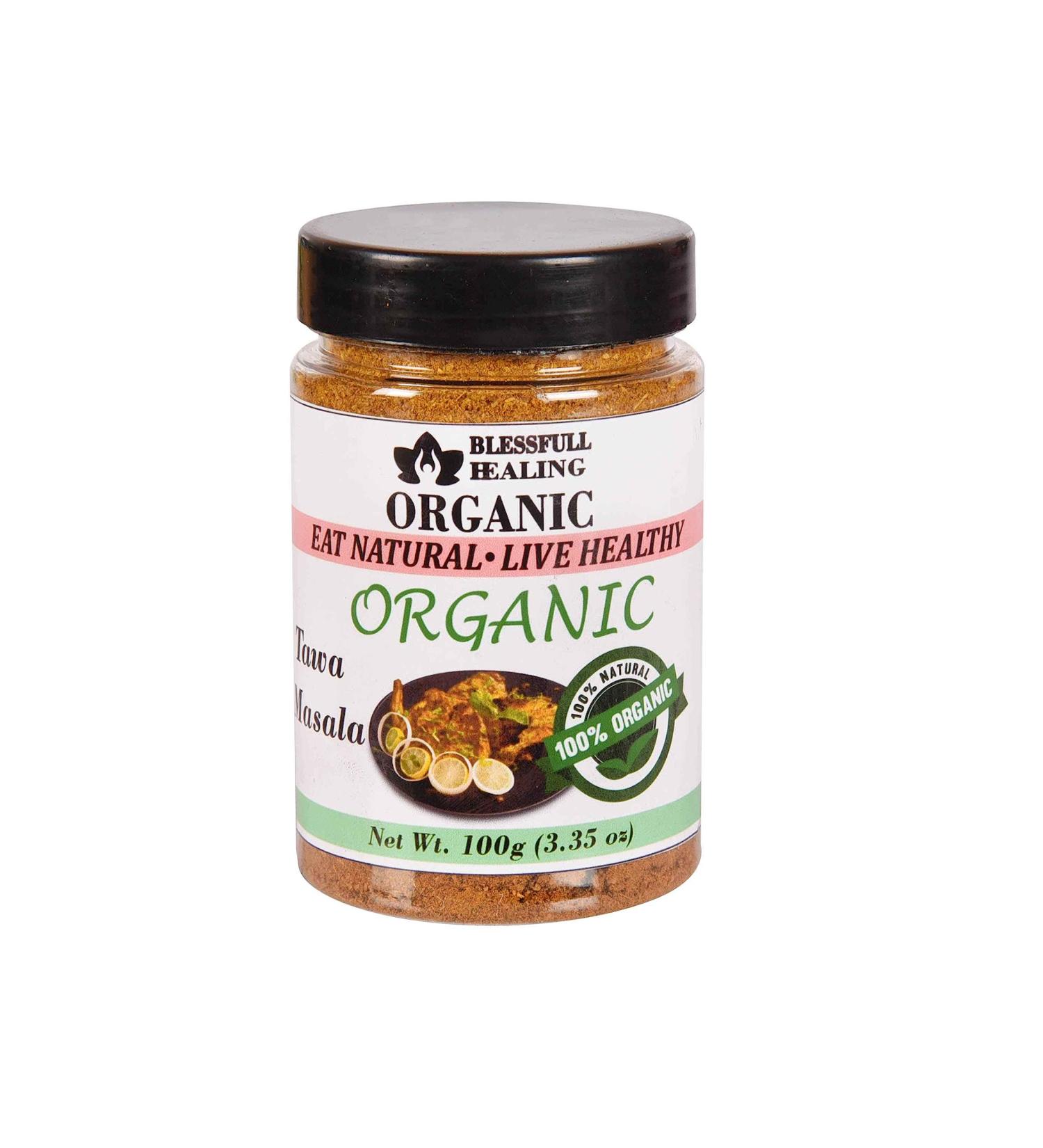 Blessfull Healing Organic Tawa Masala 100 Gram Airtight Container (Packing May Vary) 100 Gram 3.35 oz - Buy Online on GoSupps.com