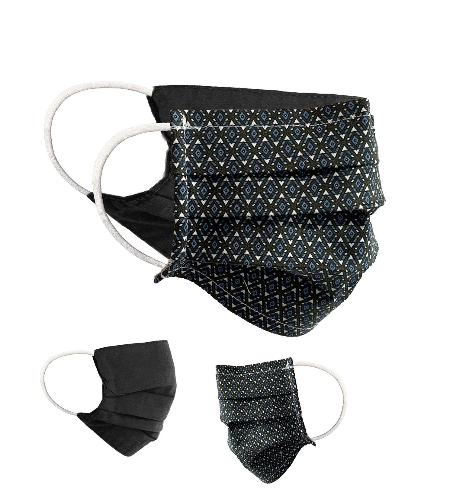 BAF Community Masks 2-Pack Set | Unisex Cotton Face Masks | Washable Agible Mundschafts Mask & Nose Protection in Black/White - Buy Online on GoSupps.com