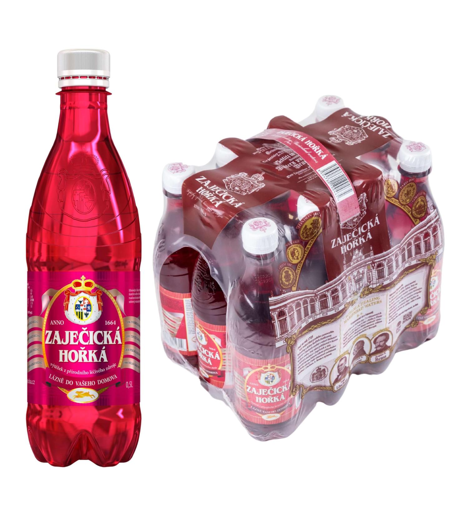 Zajecicka Horka Mineral Water - Bitter Taste High Mineralization - 12 Pack (0.5 L each) - Premium Czech Republic Still Water with Magnesium & Sulfate - Buy Online on GoSupps.com