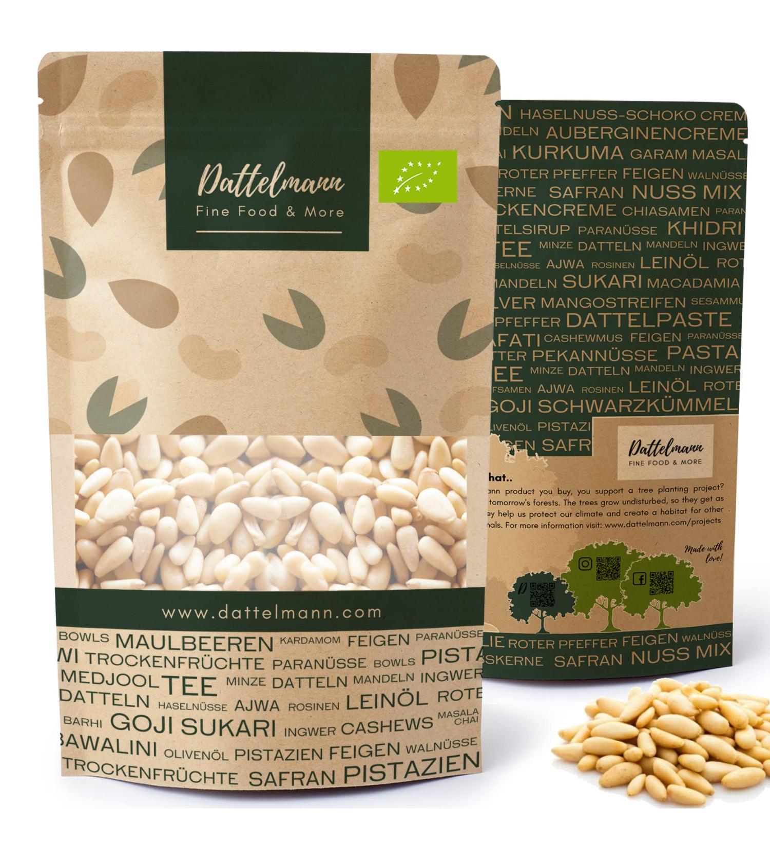 Organic pine nuts 50g |Cedar cores |Finest pine nuts from Russia100% natural |Premium quality |Without bowl |Pine nuts |Cedar nuts |Cedar cores |Ideal for pesto and cooking (50g)