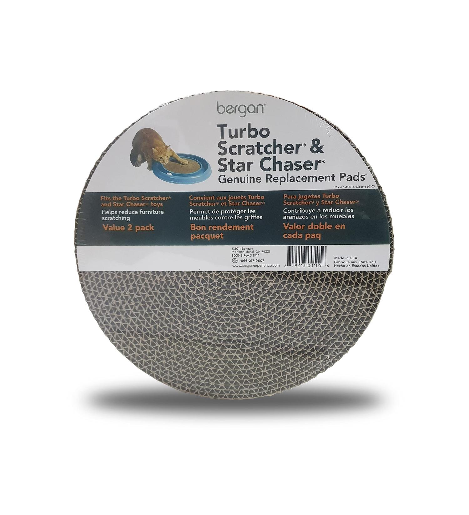 Bergan Turbo Scratcher Replacement Pads - 2 Pack | Extend the Life of Your Cat's Favorite Toy! - Buy Online on GoSupps.com