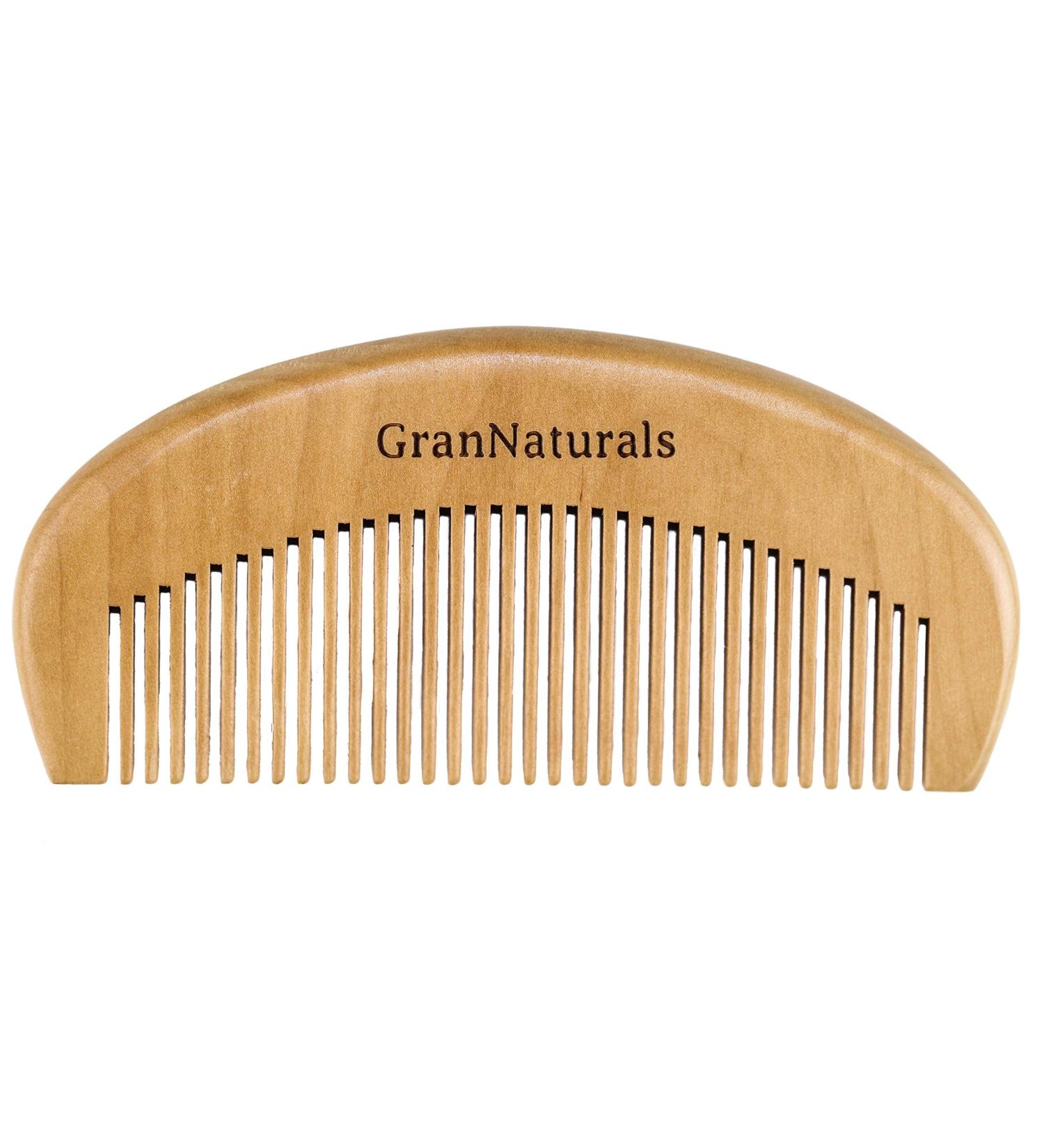 GranNaturals Wooden Comb for Detangling & Styling - Small Pocket Sized Fine Tooth Natural Wood Comb for Women - Ideal for Wet or Dry Curly, Thin, Thick, Wavy, or Straight Hair - 1 Count - Buy Online on GoSupps.com