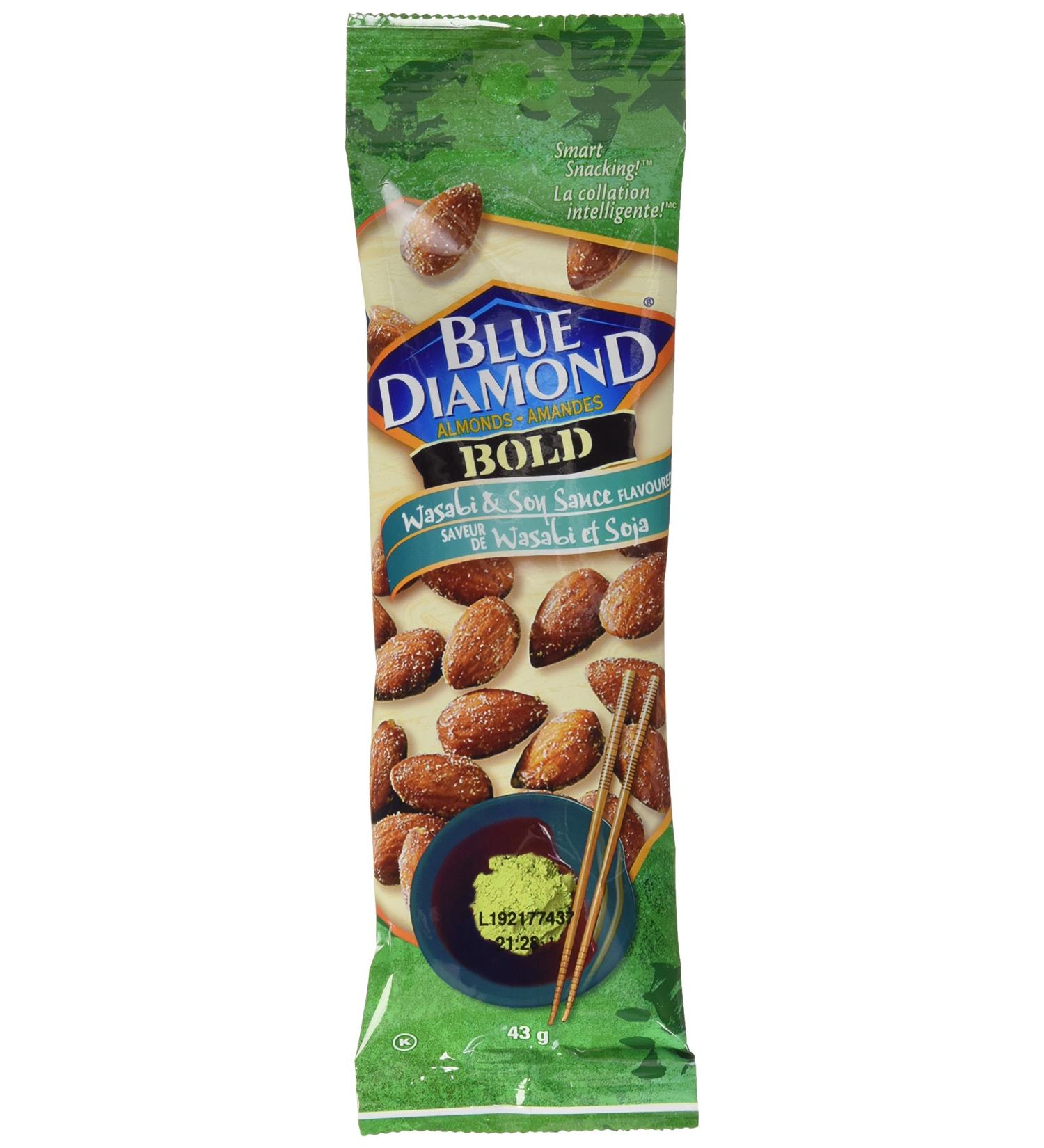 Blue Diamond Almonds Wasabi & Soy Almonds 43 Grams (pack of 12) - Buy Online on GoSupps.com