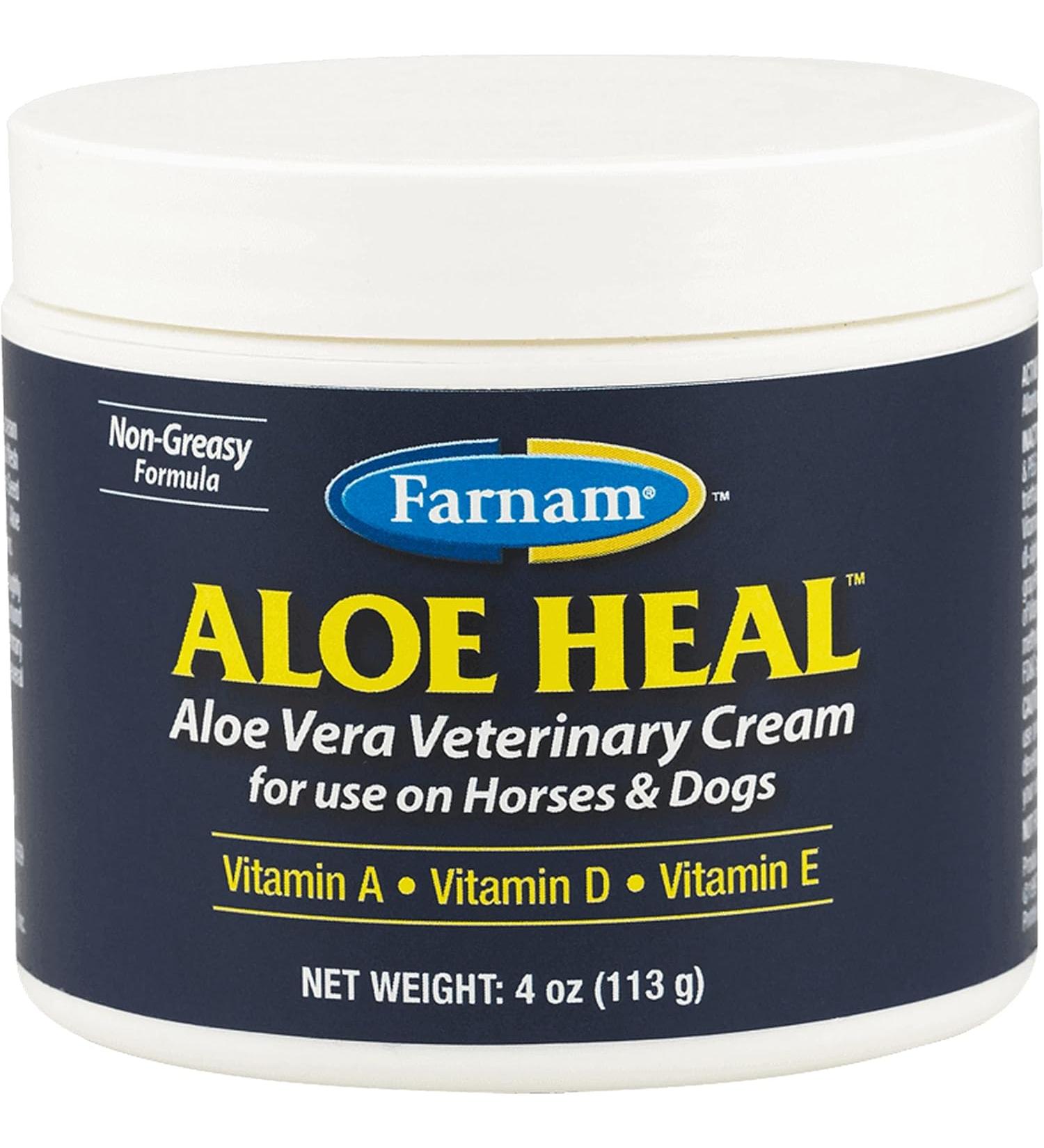 Farnam Aloe Heal Aloe Vera Veterinary Cream for use on Horses and Dogs - 4 Oz. - Buy Online on GoSupps.com