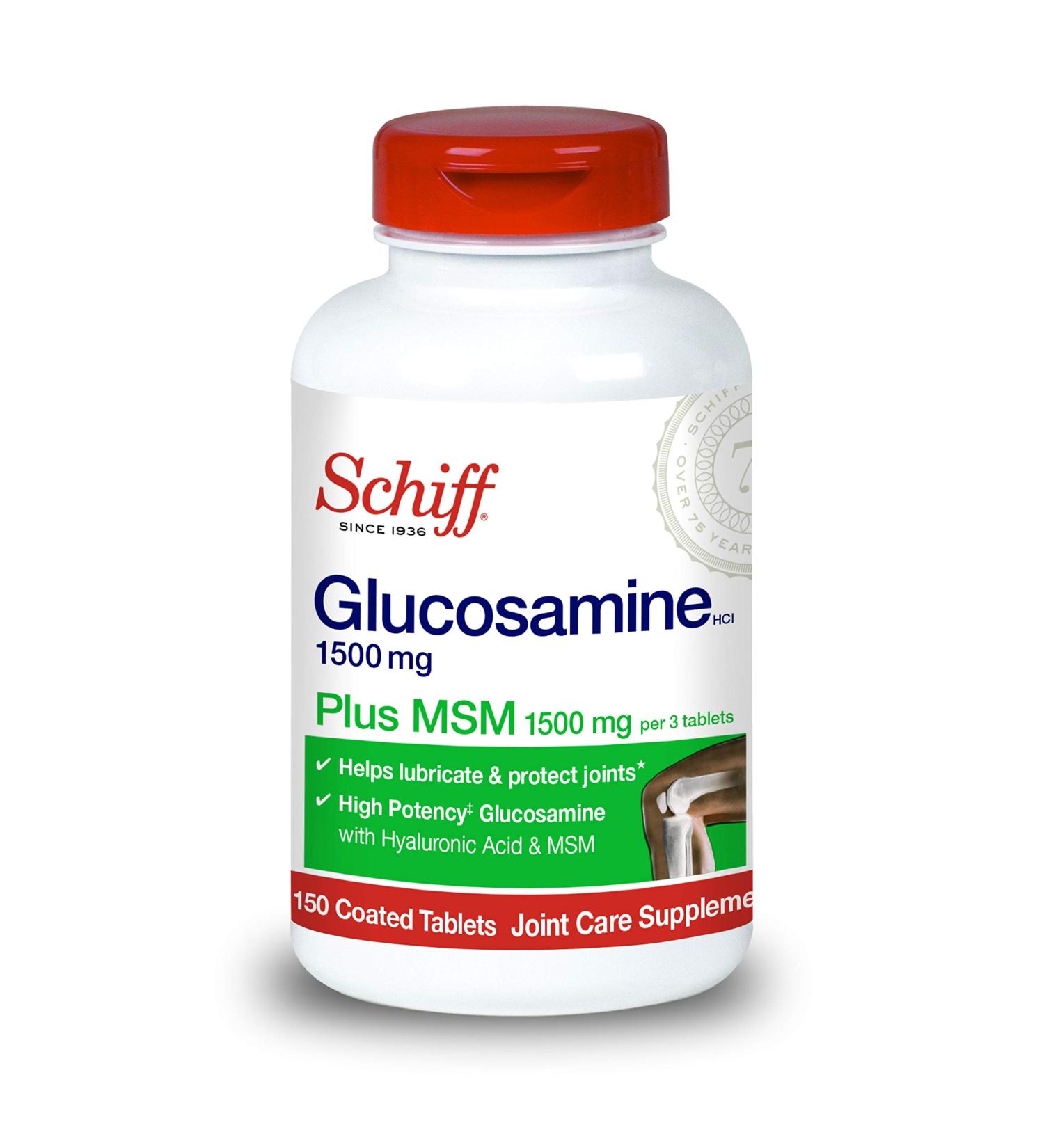Schiff Glucosamine 1500mg + MSM Tablets (150 ct) - Joint Care Supplement for Mobility & Flexibility - Buy Online on GoSupps.com