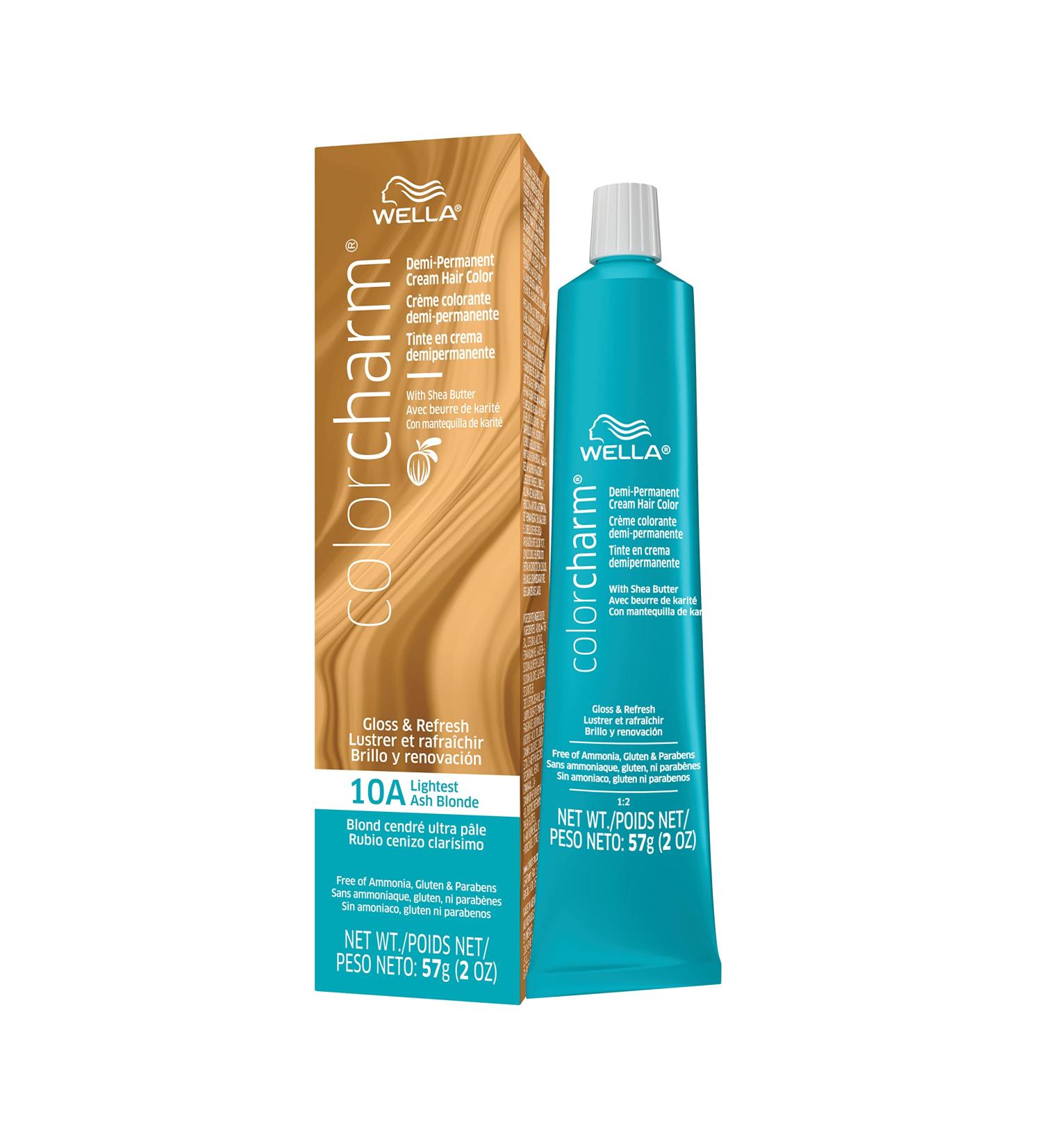 WELLA Colorcharm Demi Permanent Hair Color 10A Lightest Ash Blonde 2oz - Gray Coverage & Glossy Finish - Buy Online on GoSupps.com