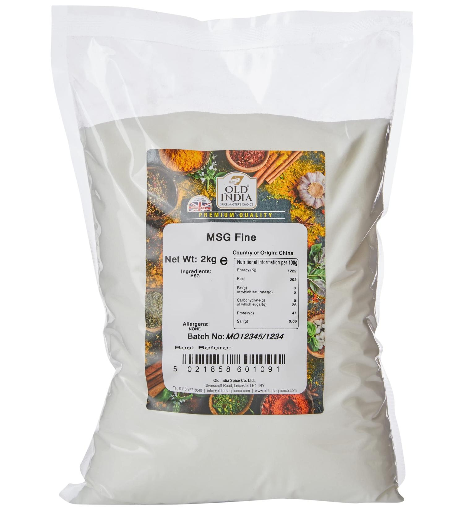 Old India MSG Fine 2kg - Premium Quality Seasoning (Pack of 1) - Buy Online on GoSupps.com