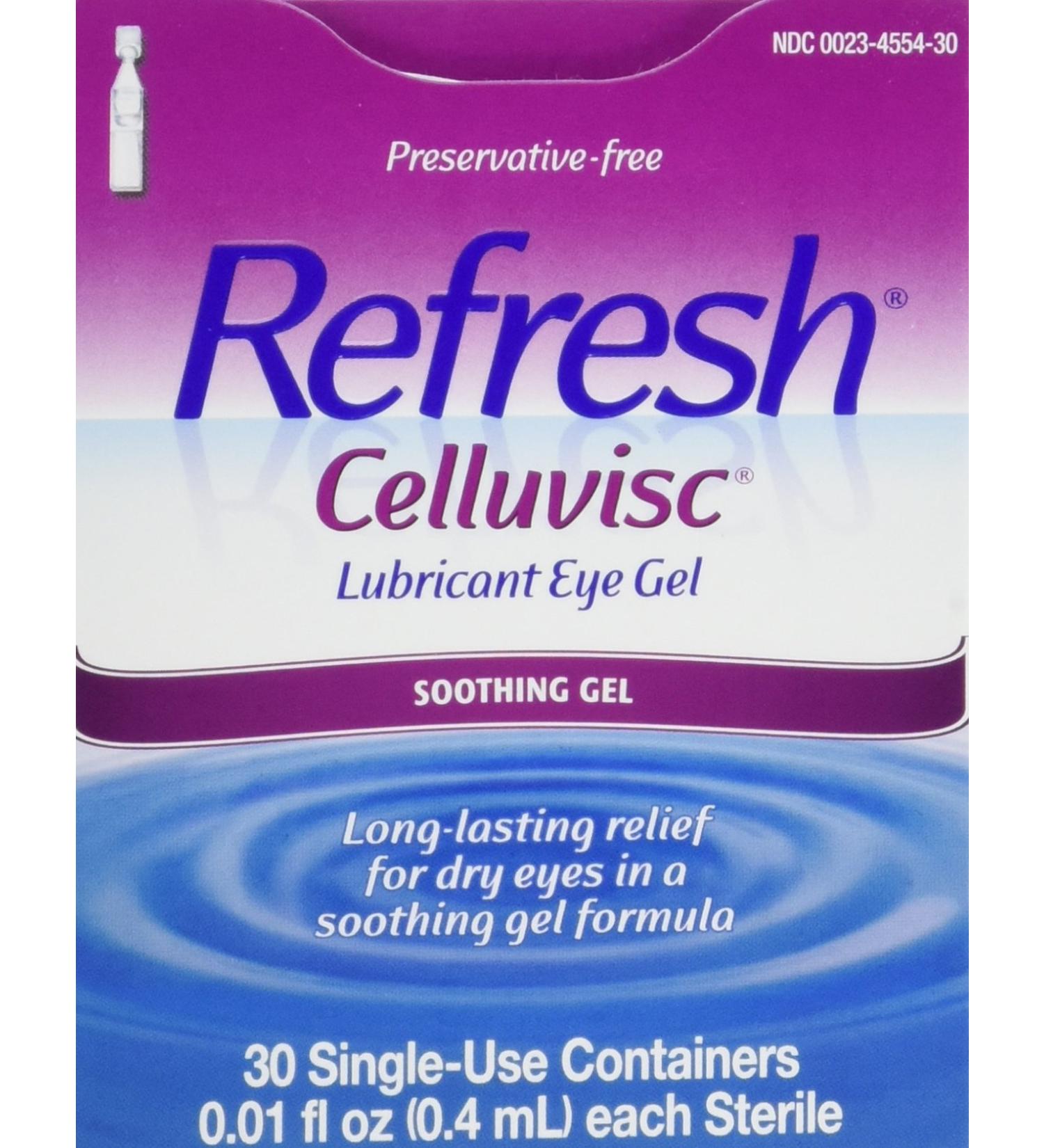 Refresh Celluvisc Lubricant Eye Gel Single-use Containers 30 Ea (3 Pack) - Hydrating Eye Gel for Dry Eyes - Buy Online on GoSupps.com