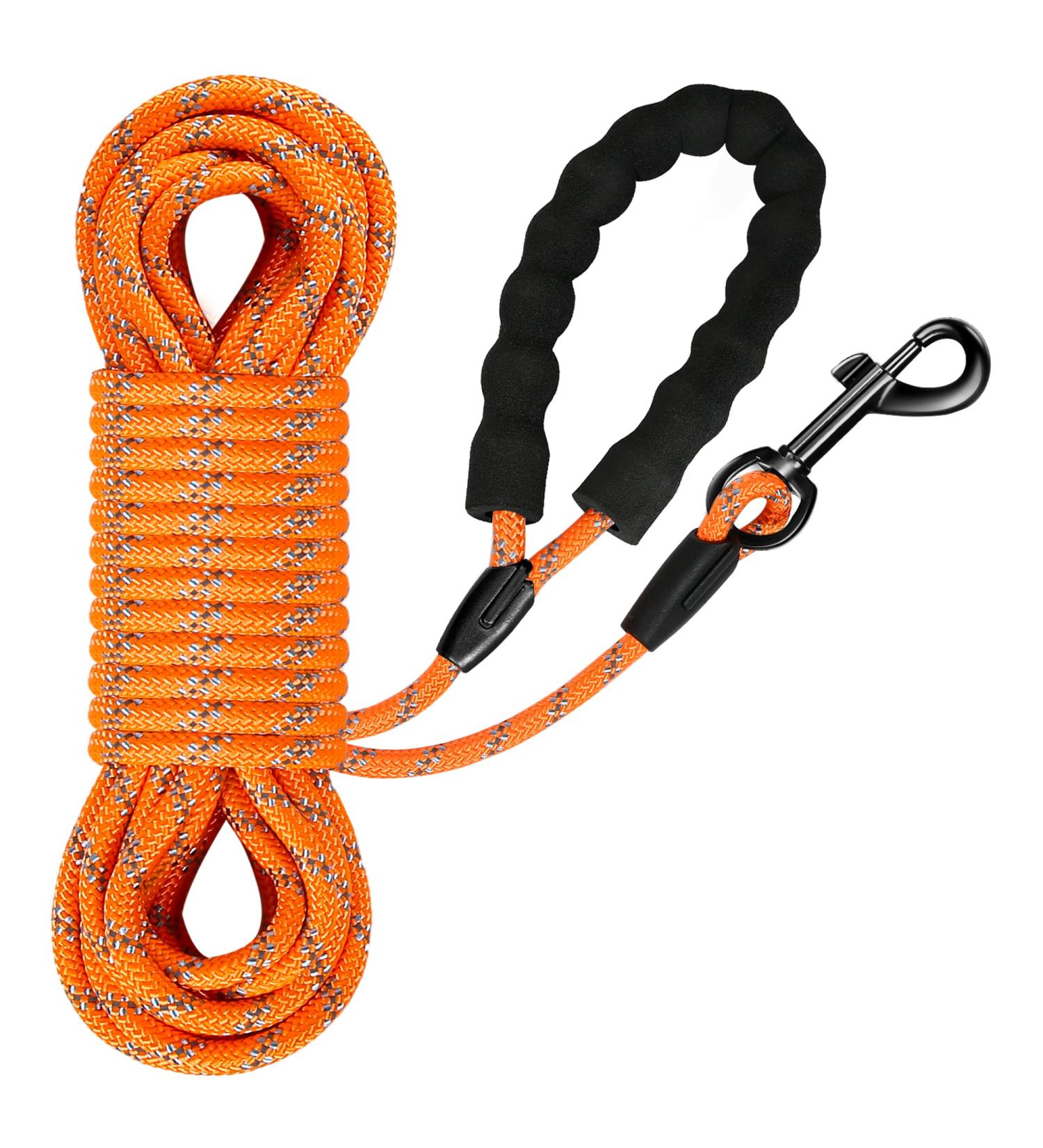 Iokheira 5m Dog Training Line - Durable Leash for All Dog Sizes | 360 Carabiner Reflective Orange - Buy Online on GoSupps.com
