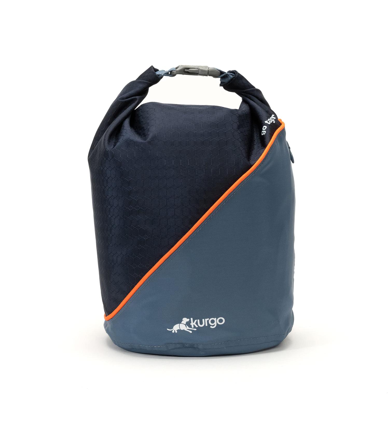 Kurgo Kibble Carrier Dog Snack Bag - Navy | Durable Travel-Friendly Pet Food Storage for Dogs | Shop Now! - Buy Online on GoSupps.com